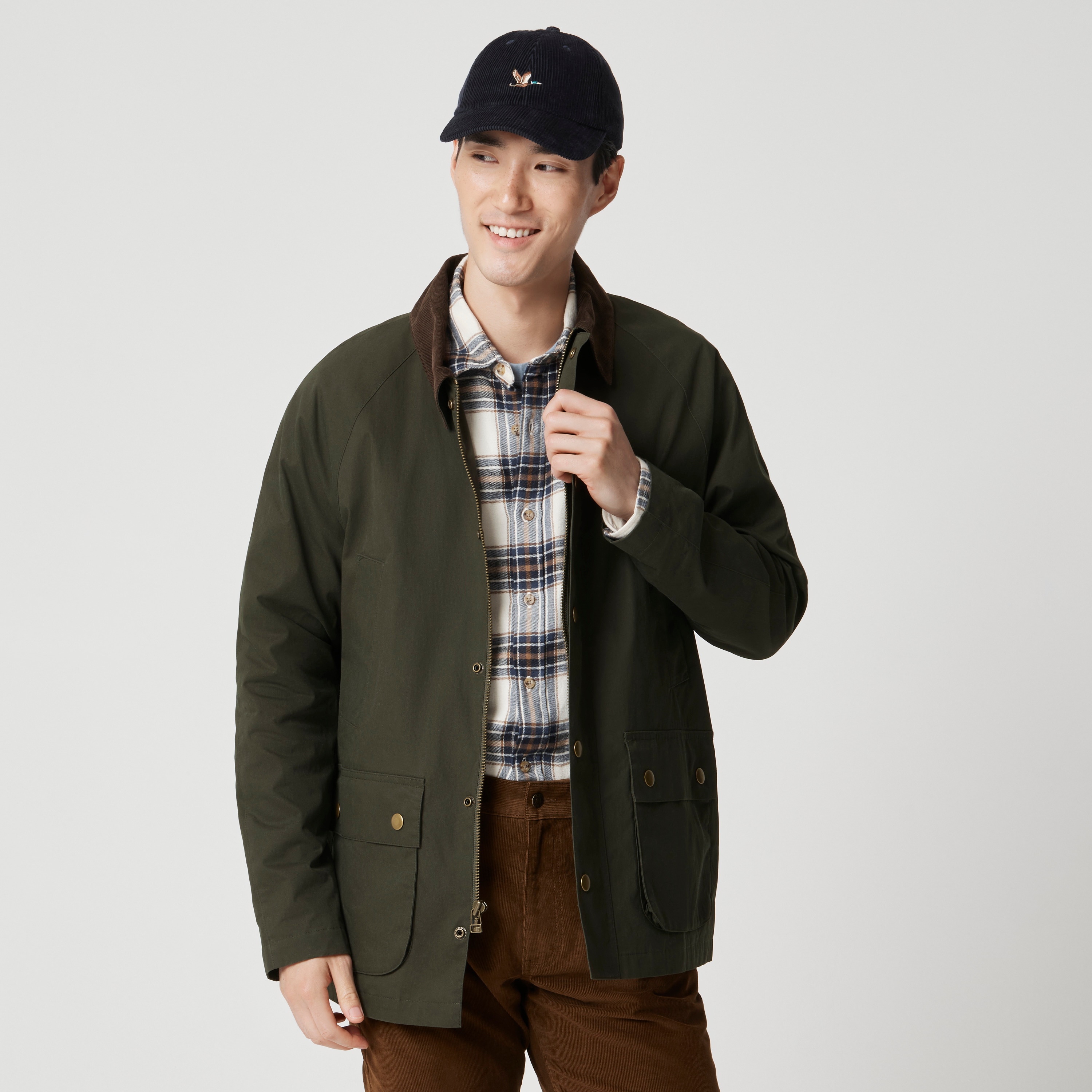 Waxed cotton field jacket