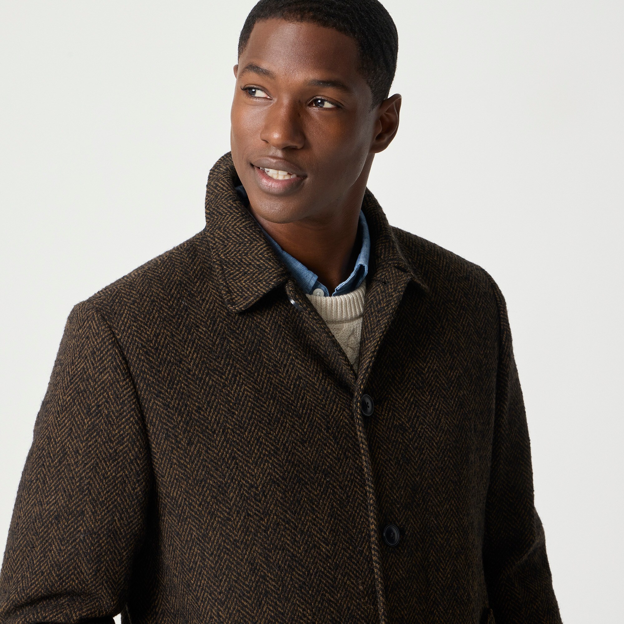 Wool-blend overcoat