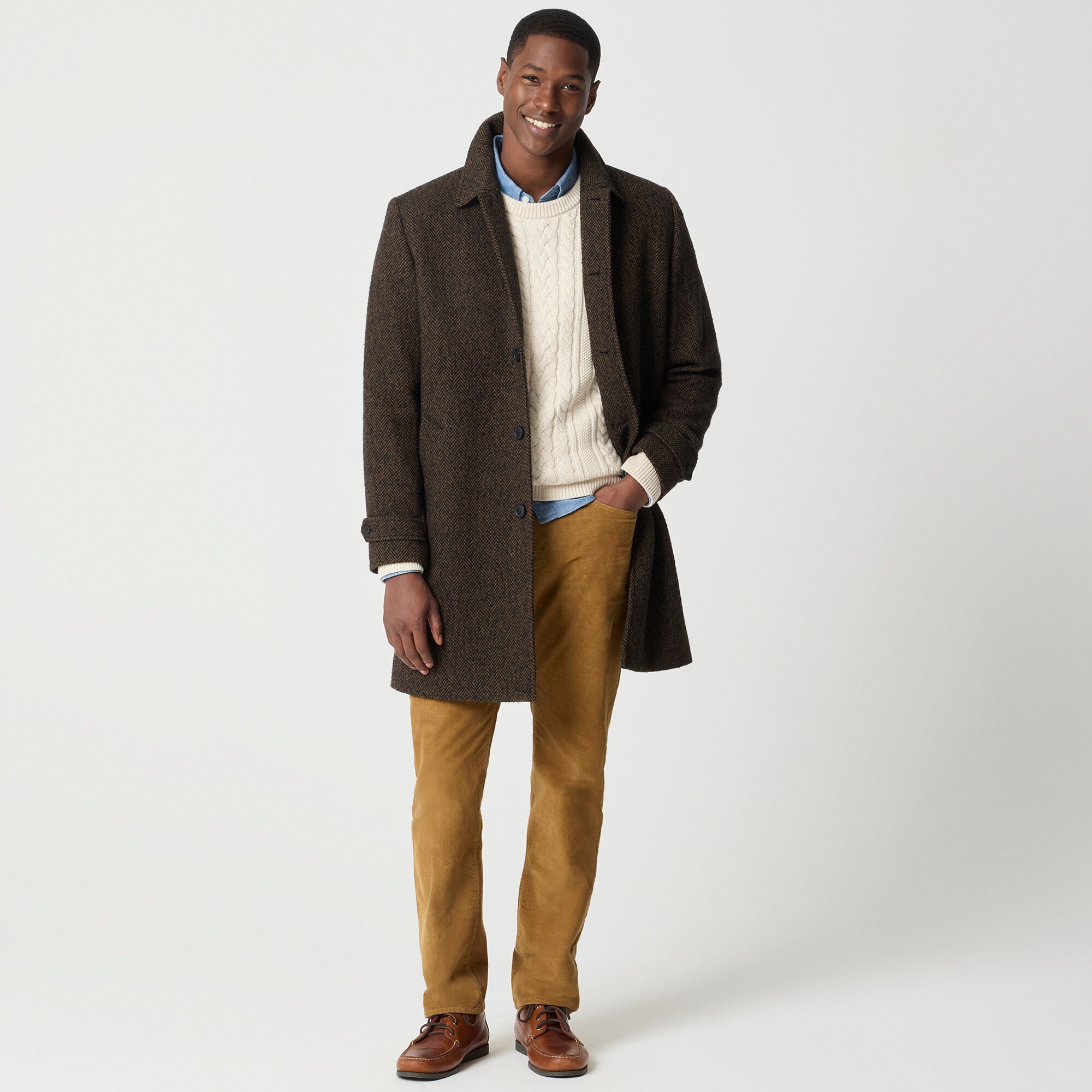 mens Wool-blend overcoat
