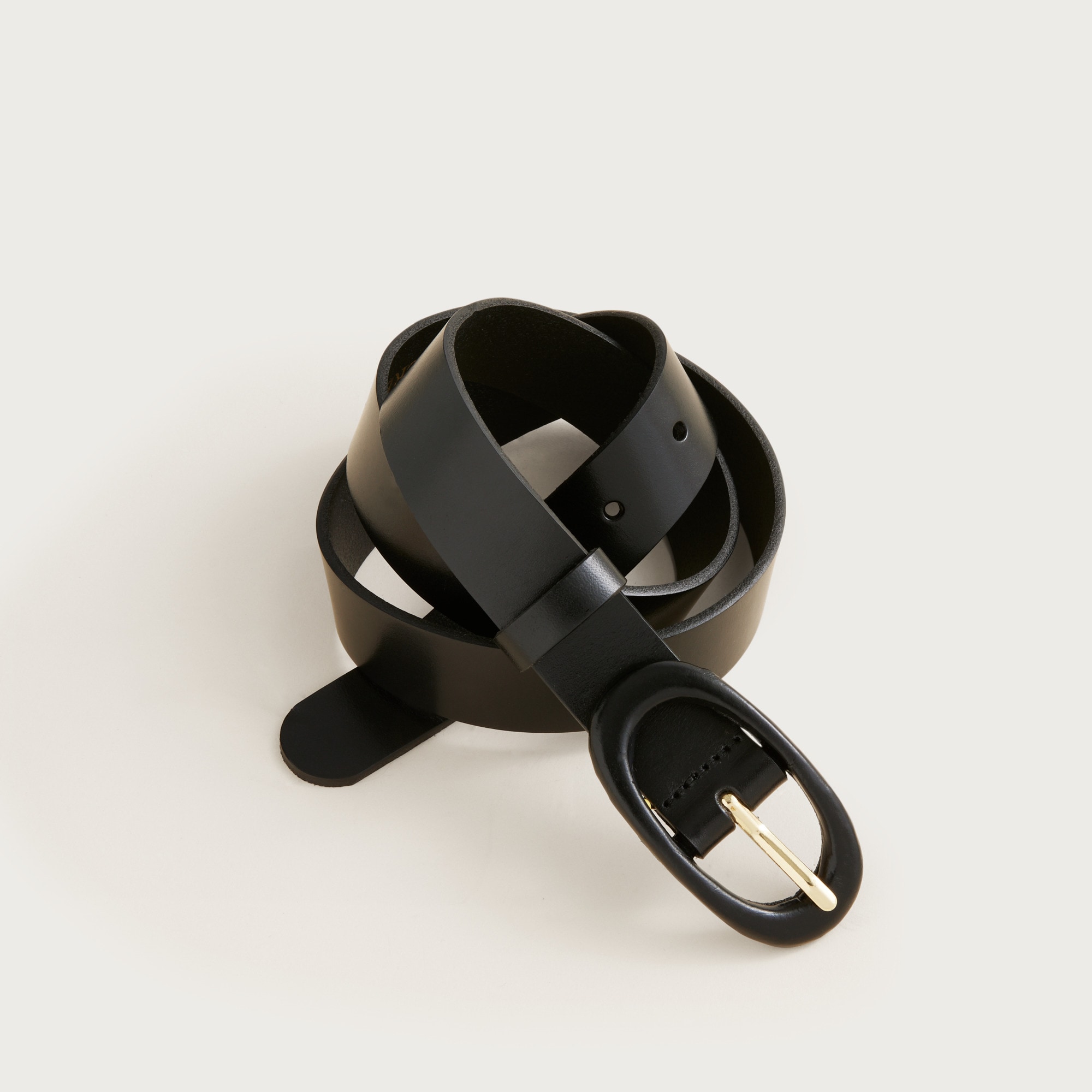  Tonal buckle belt in leather