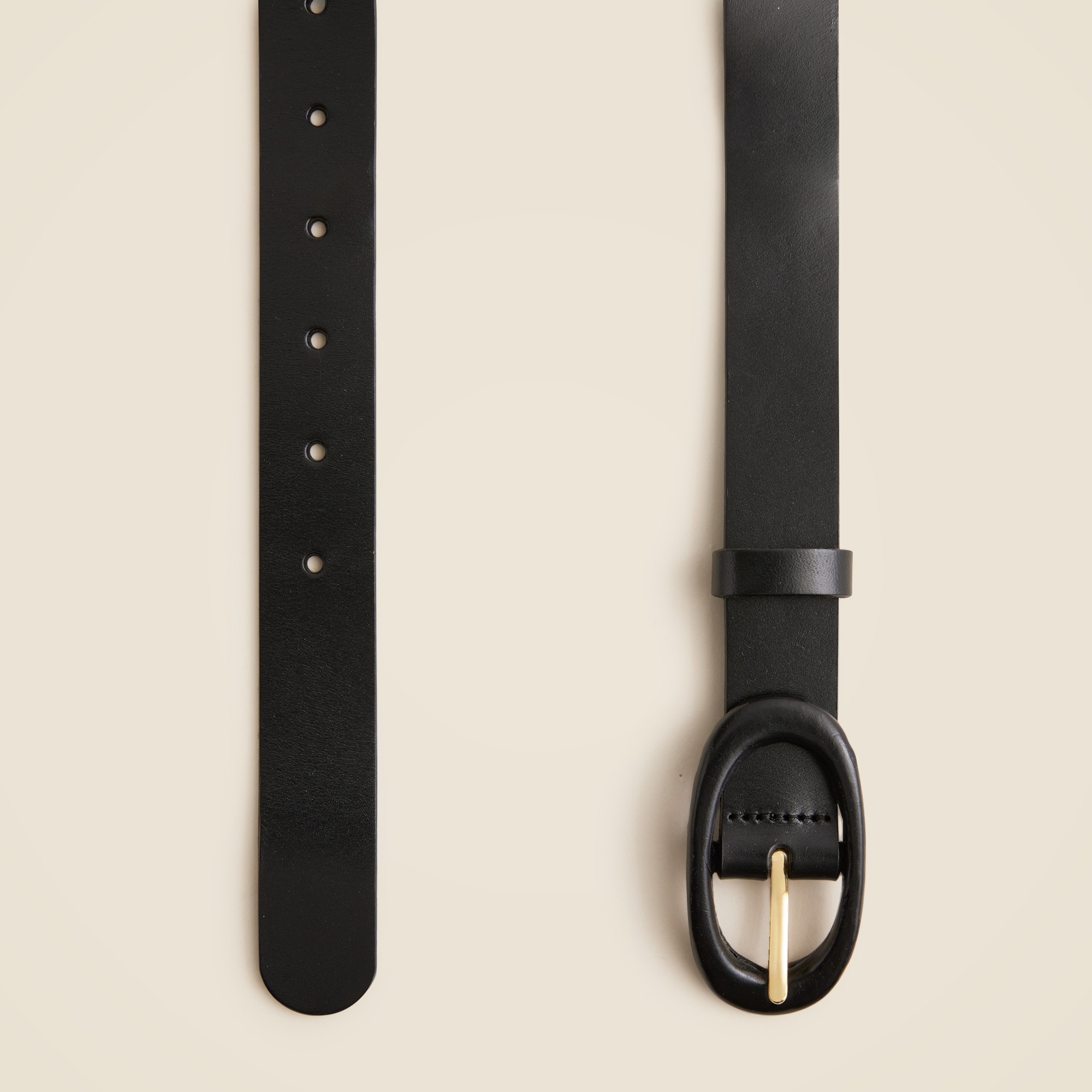 Tonal buckle belt in leather