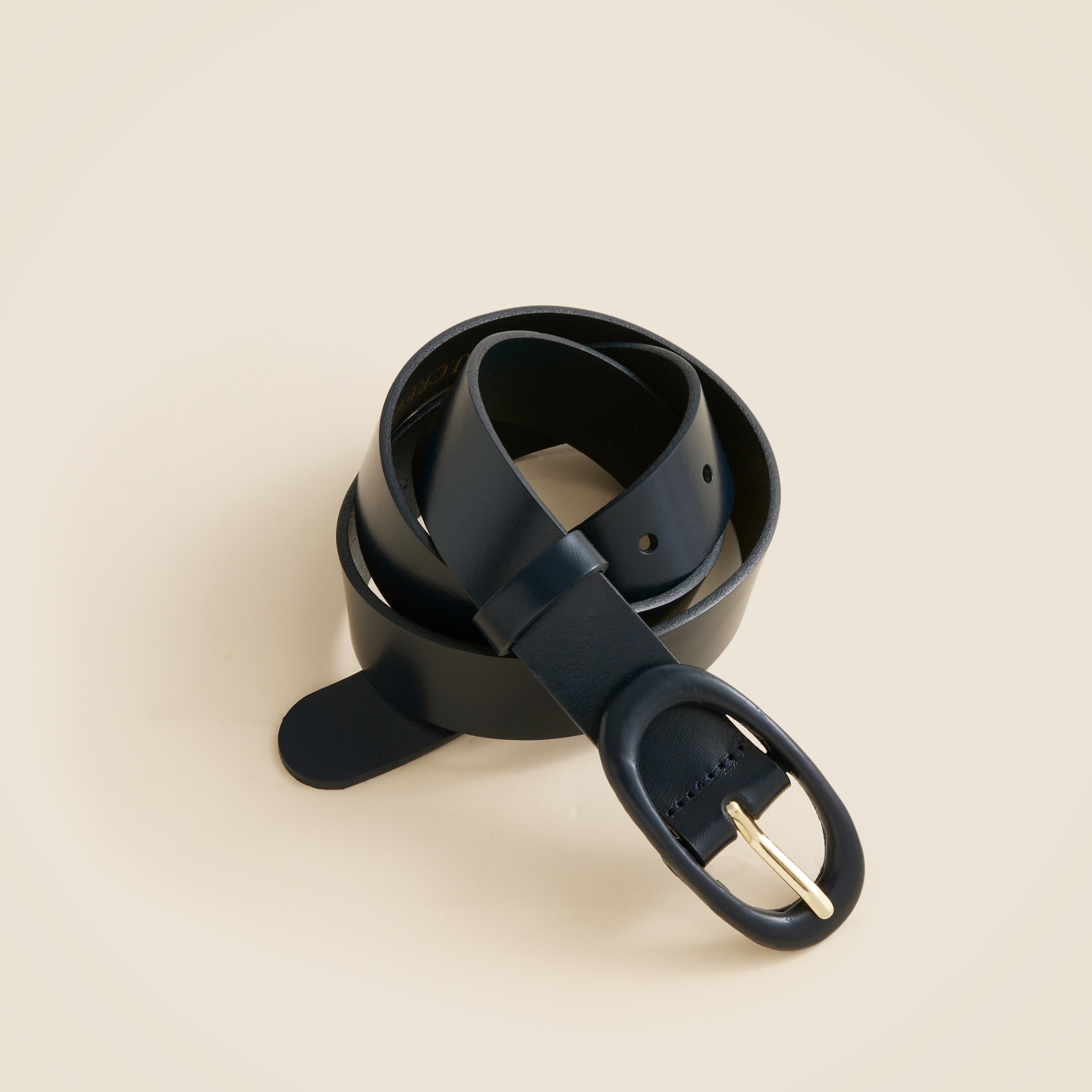 Tonal buckle belt in leather