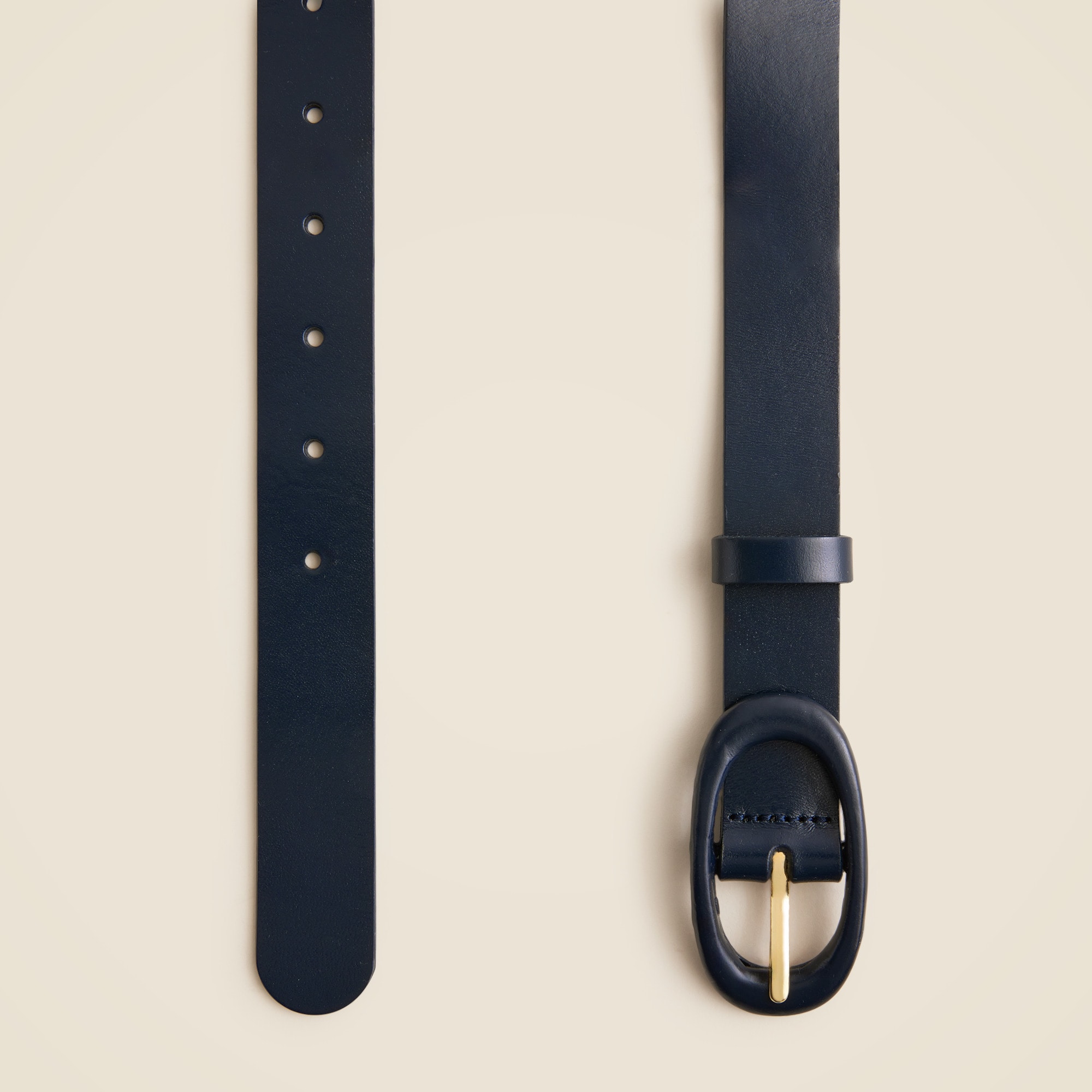Tonal buckle belt in leather