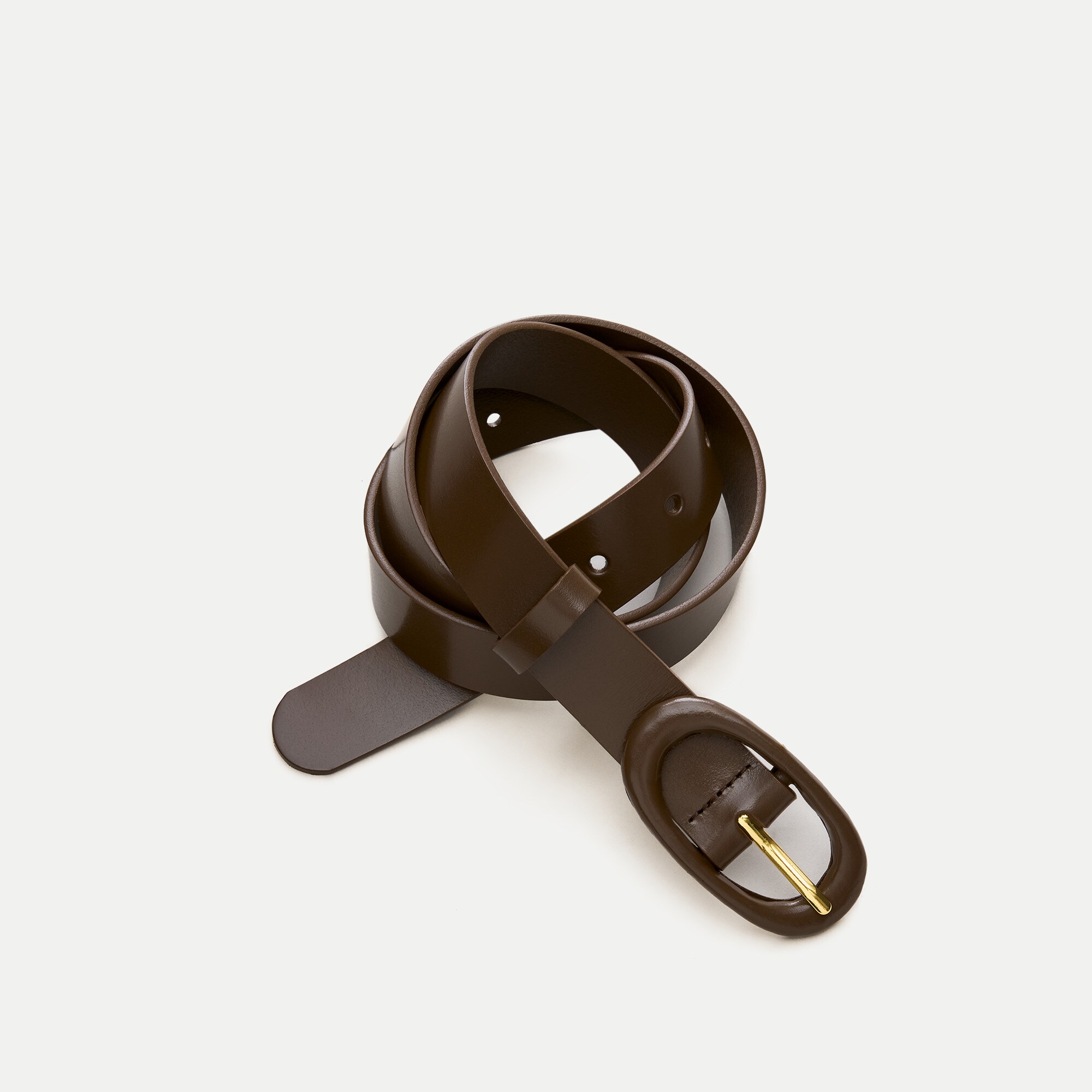 Tonal belt in leather