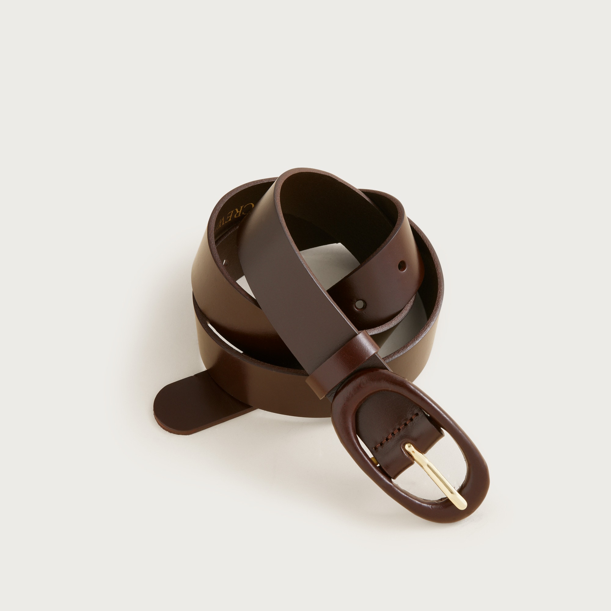 Tonal buckle belt in leather
