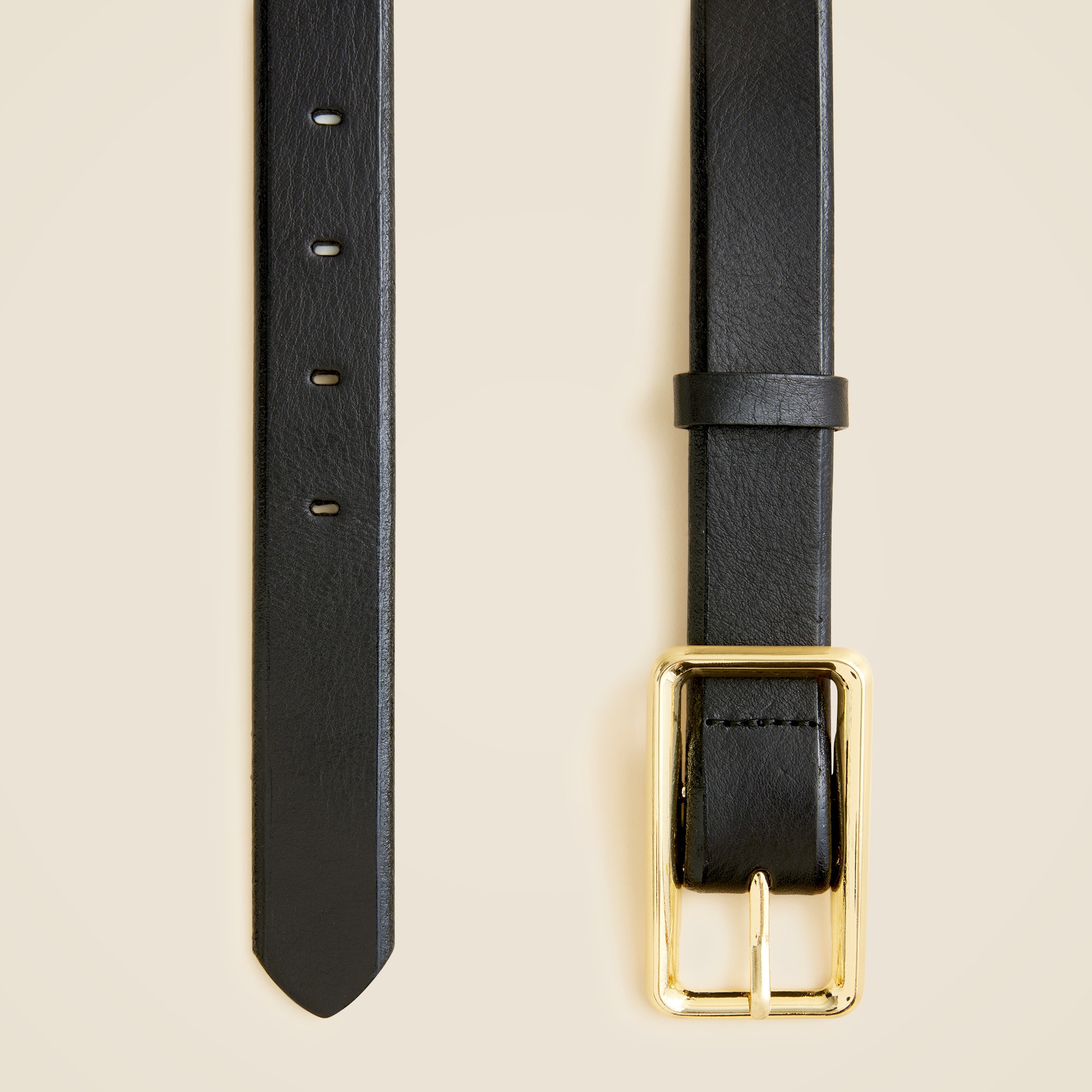 Italian leather rectangle belt