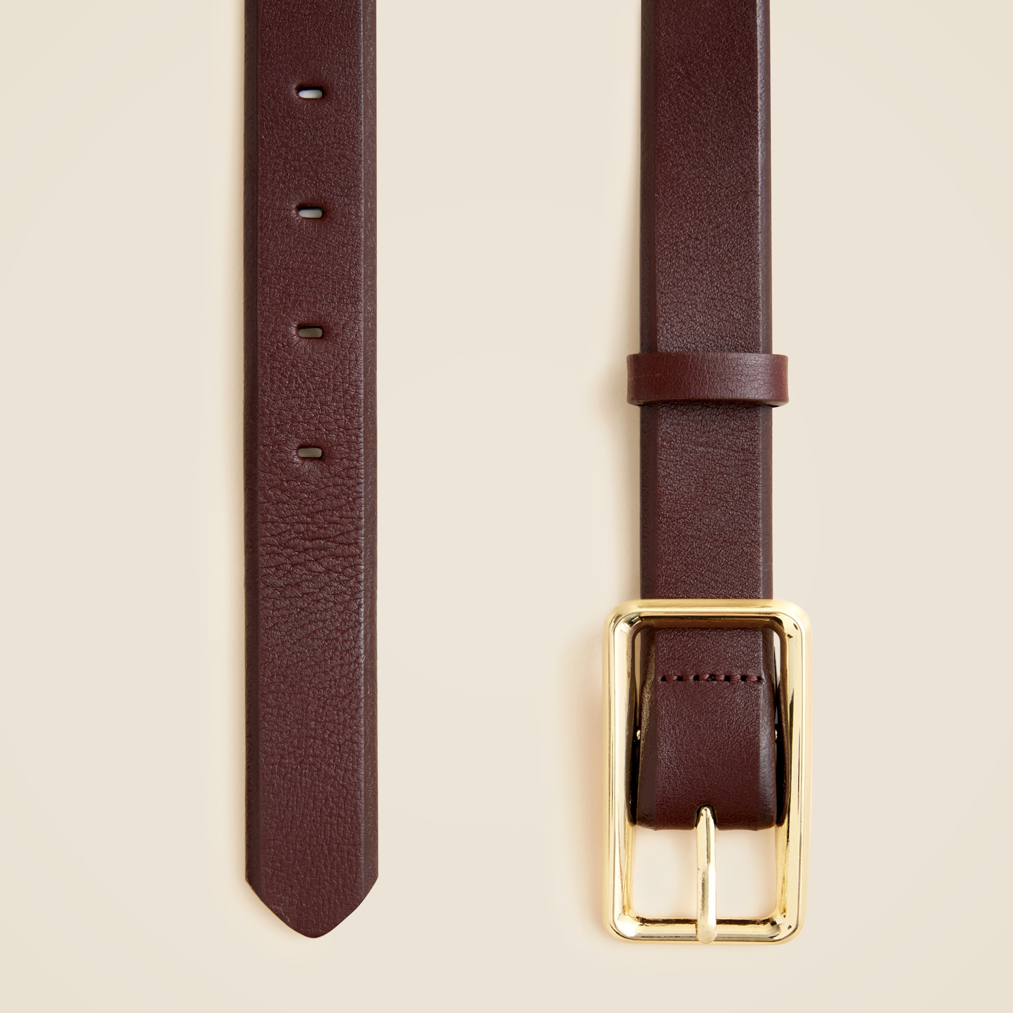Italian leather rectangle belt