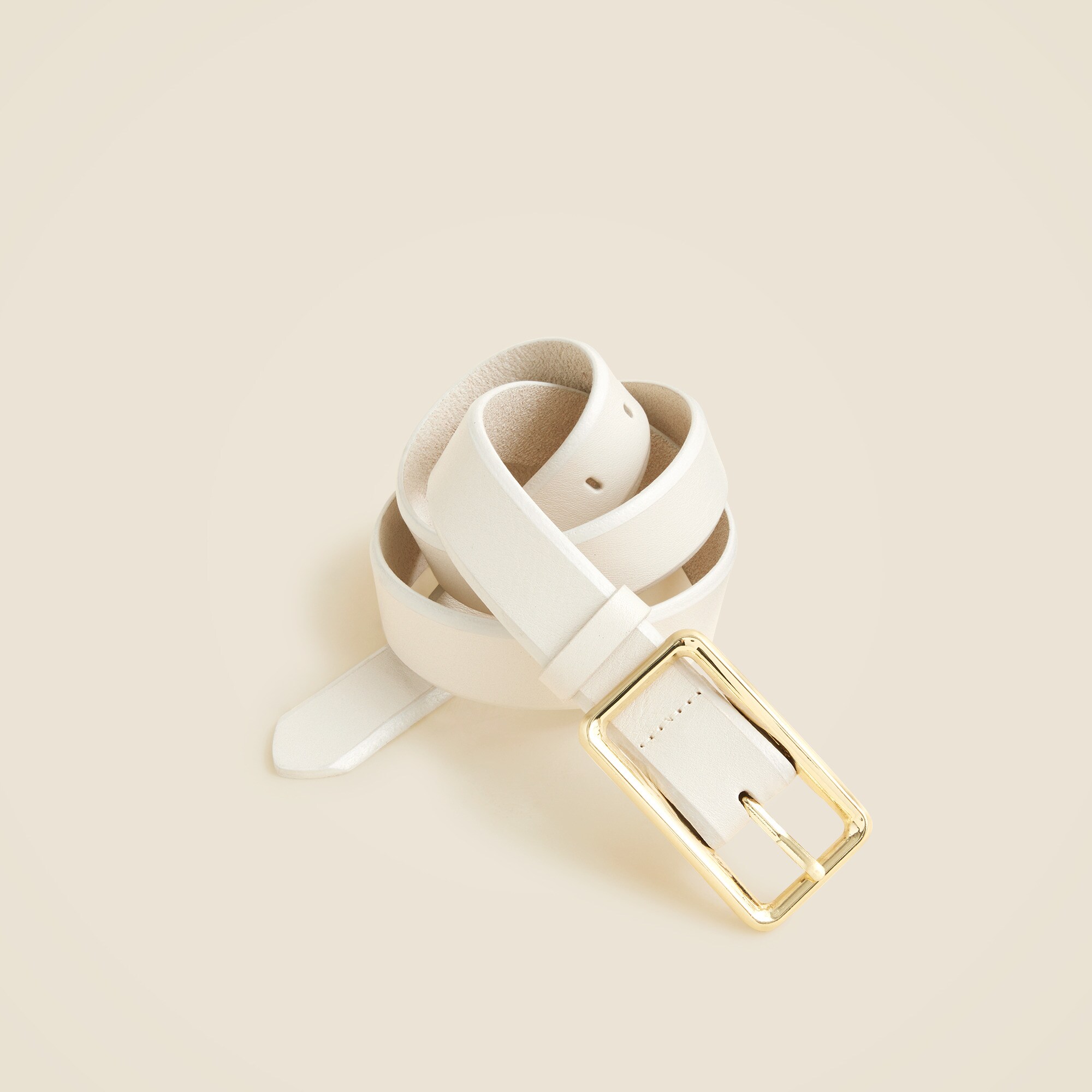 Italian leather rectangle belt