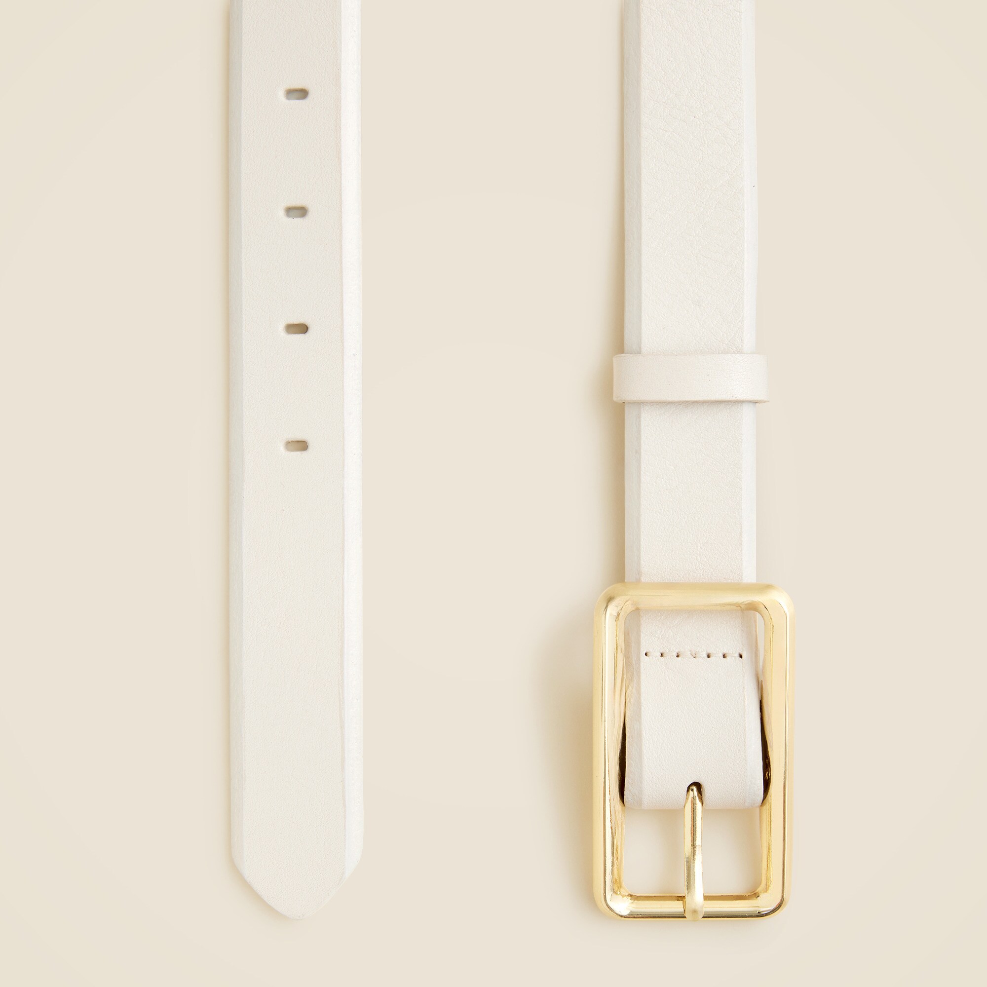 Italian leather rectangle belt