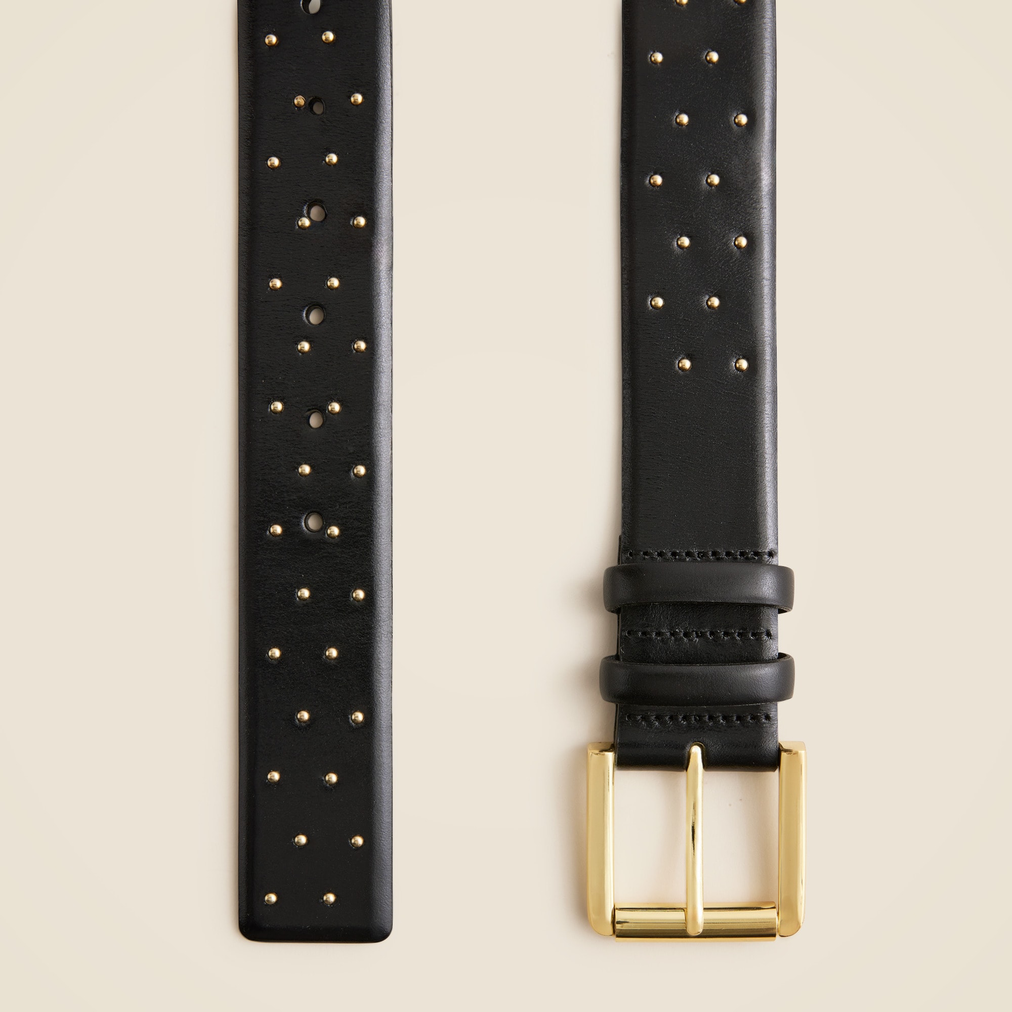 NWT J.Crew Women\'s Wide belt in studded Italian leather Sz  S $98 Milan Brown J.CREW Leather Wide Belts for Women for sale | eBay main image 3