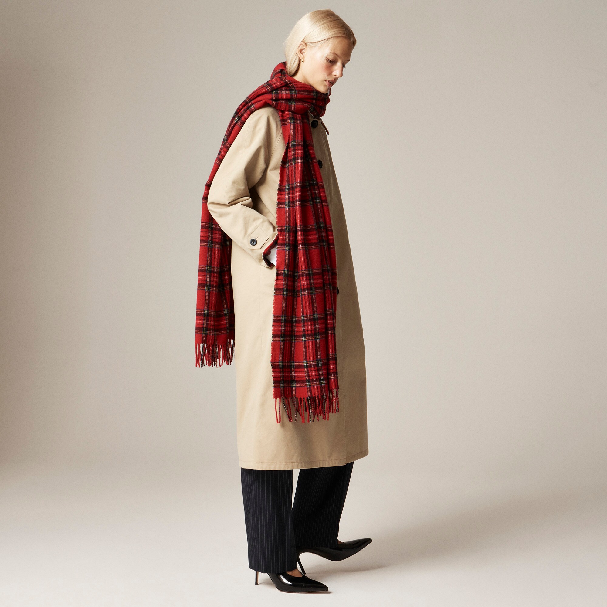 Alex Eagle X J.Crew wool scarf in plaid