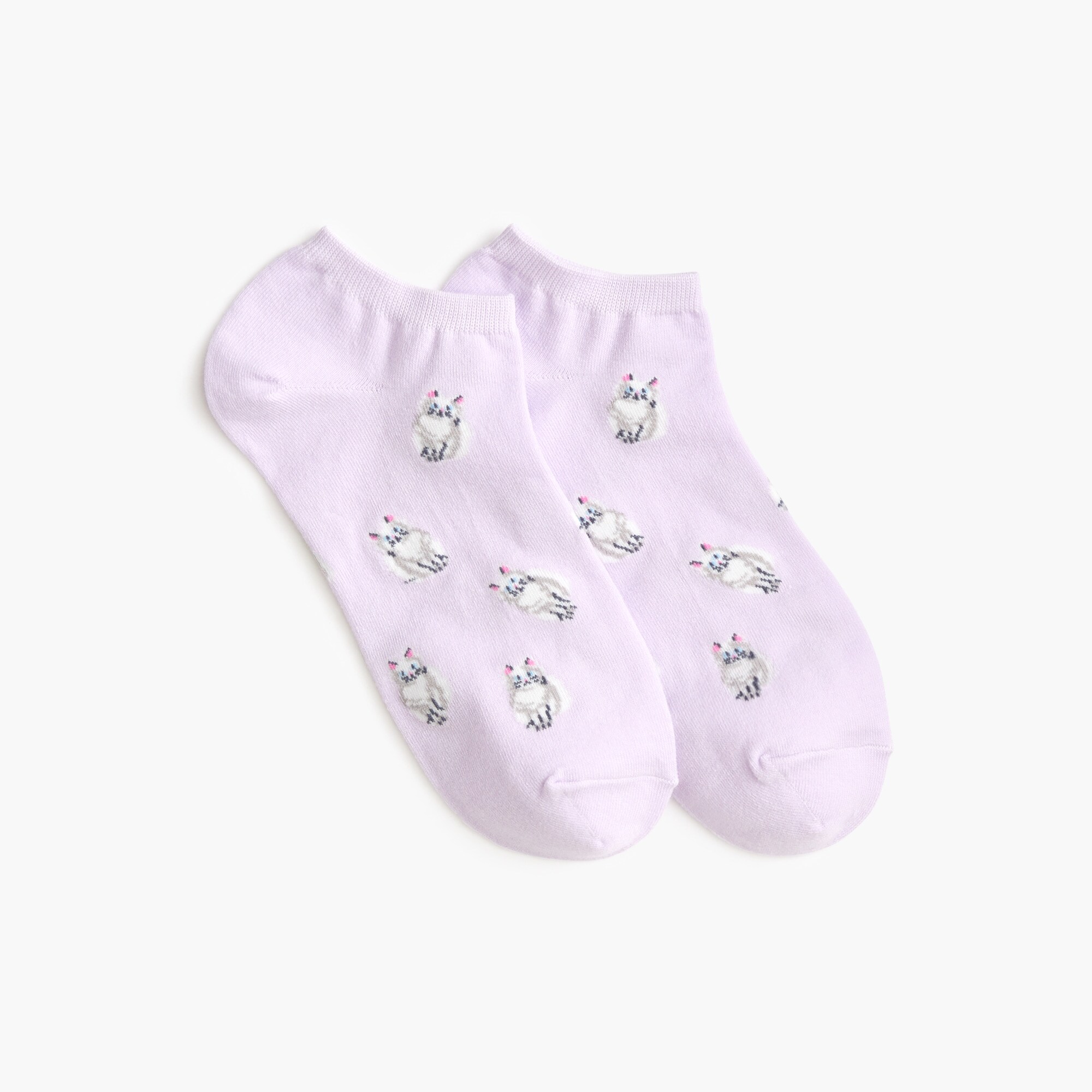 Fluffy cat ankle socks