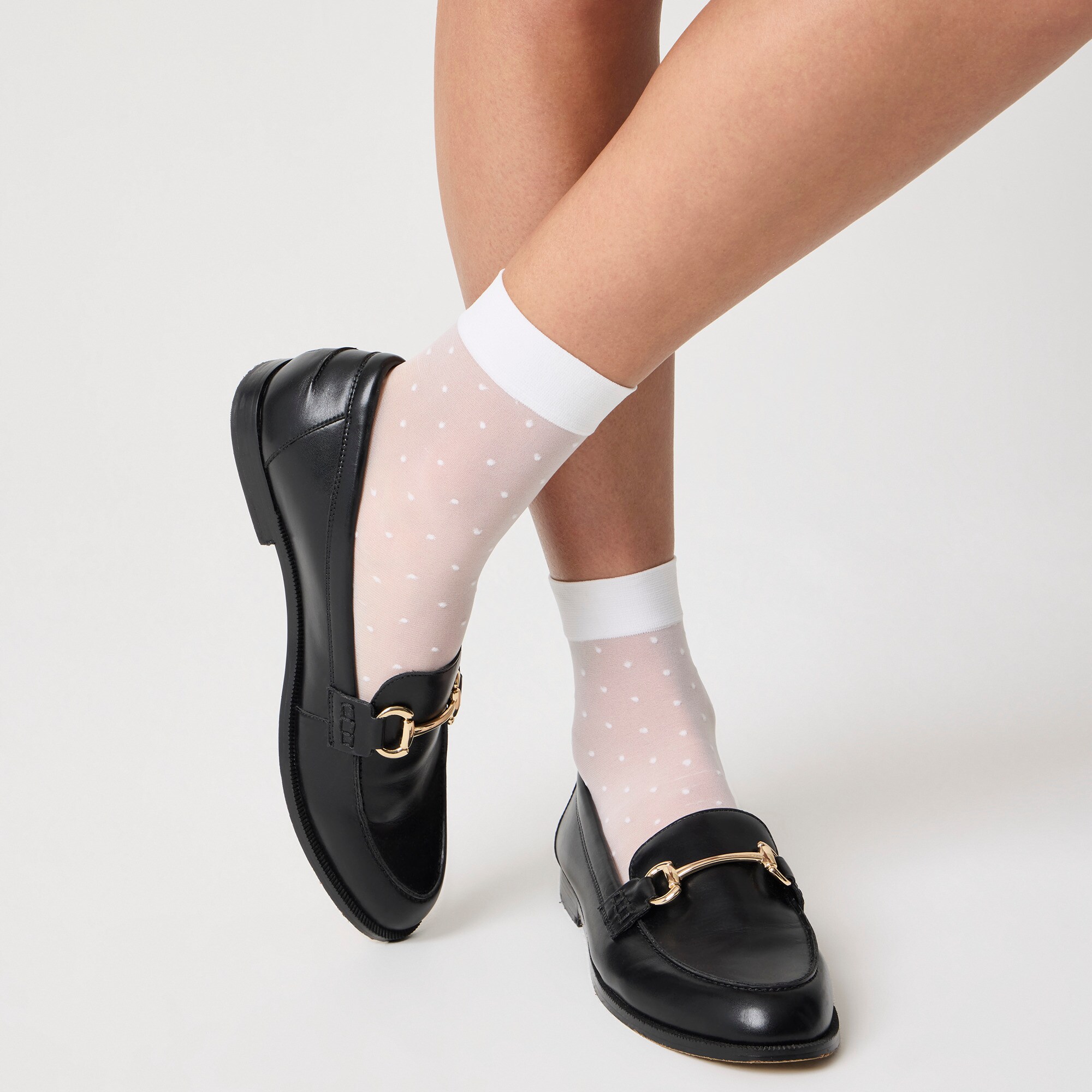 womens Sheer polka-dot socks