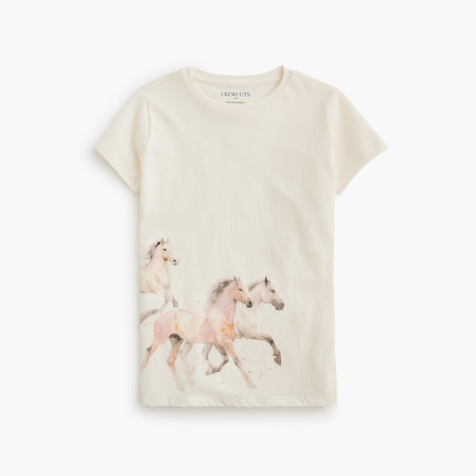 girls' horses graphic tee for girls