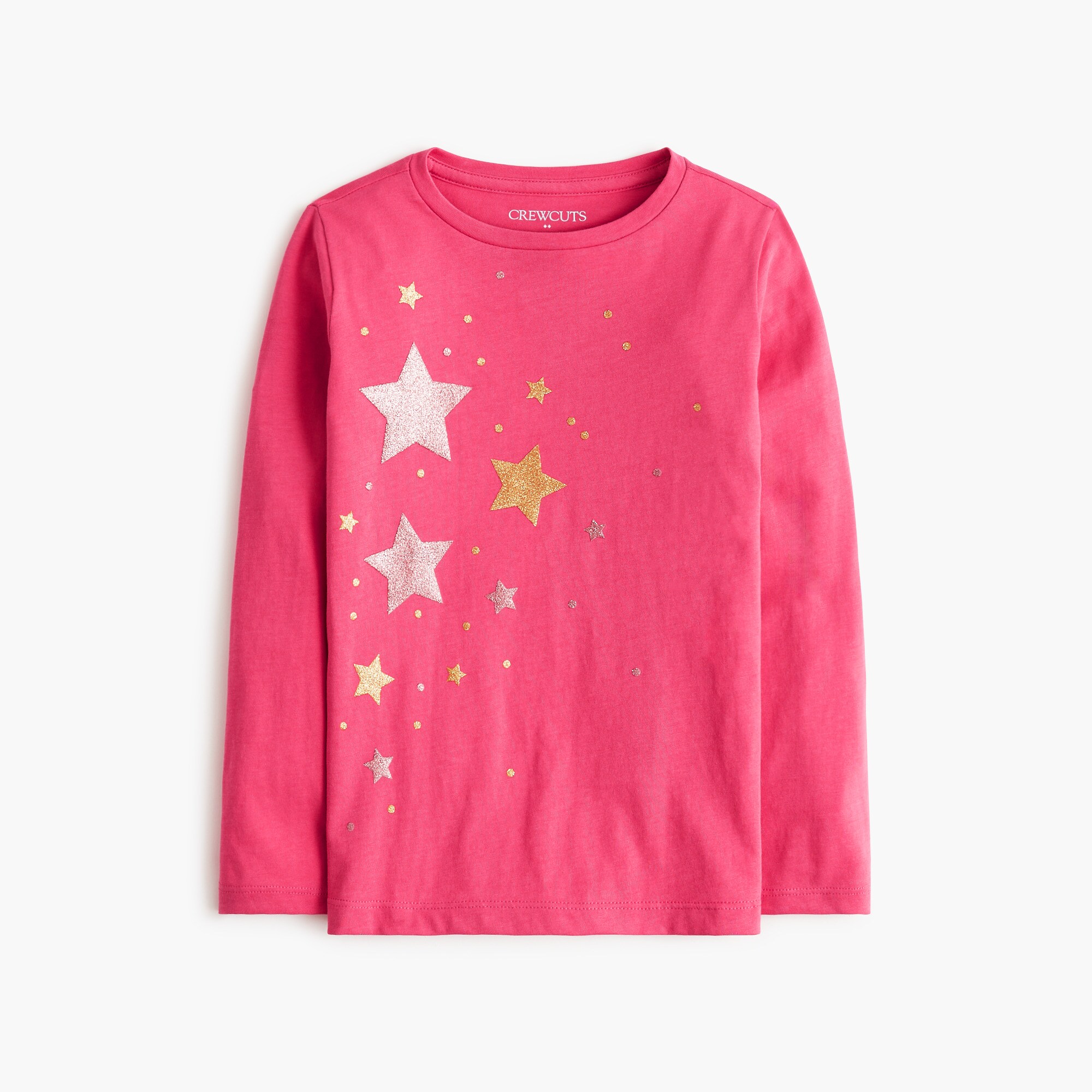 Girls' long-sleeve star graphic tee