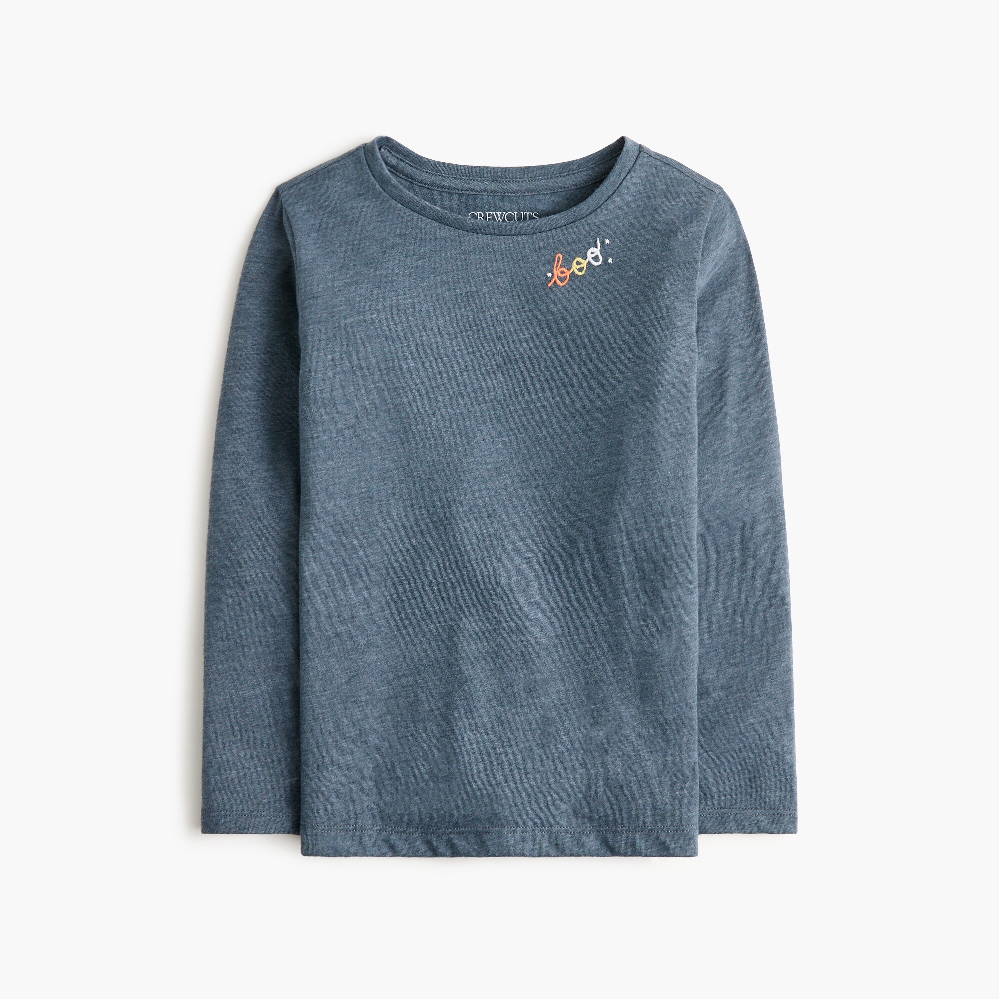 Girls' boo embroidered tee