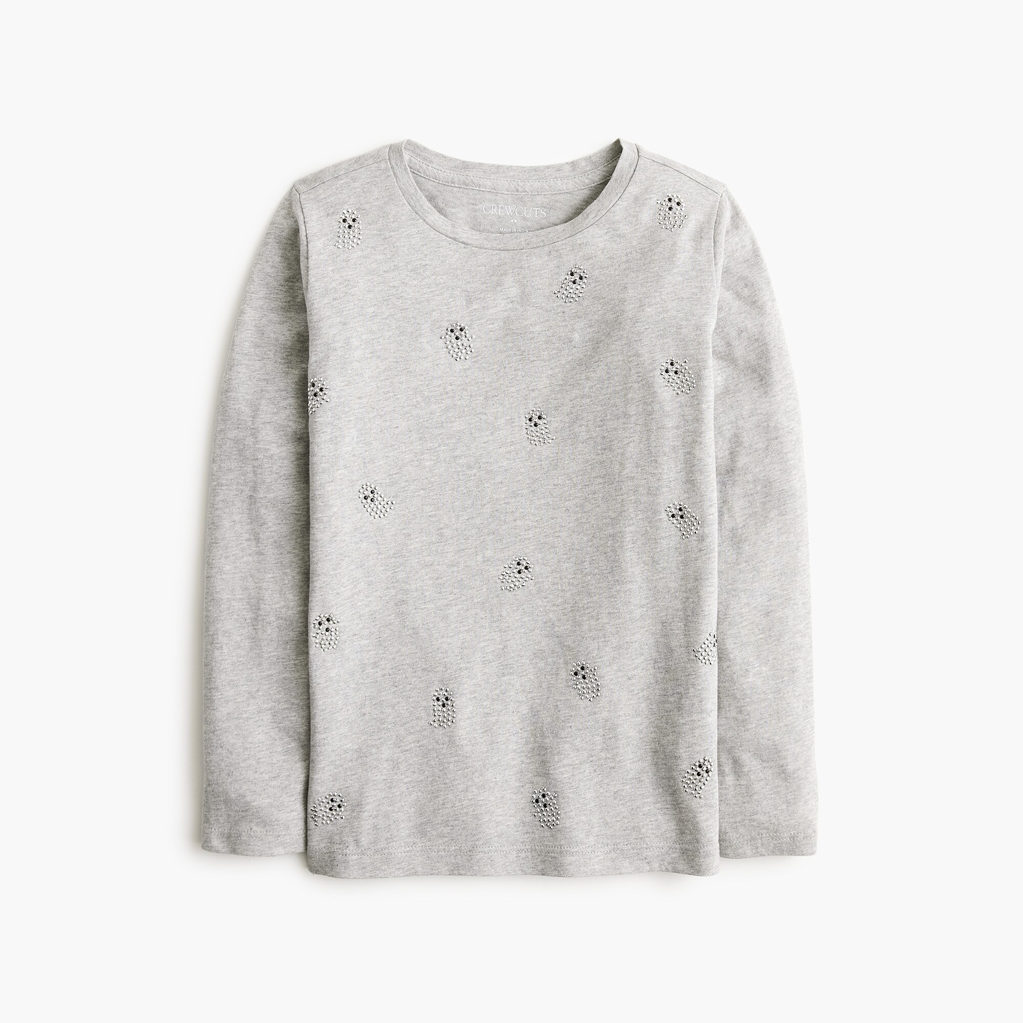 girls' long-sleeve ghosts embellished graphic tee for girls