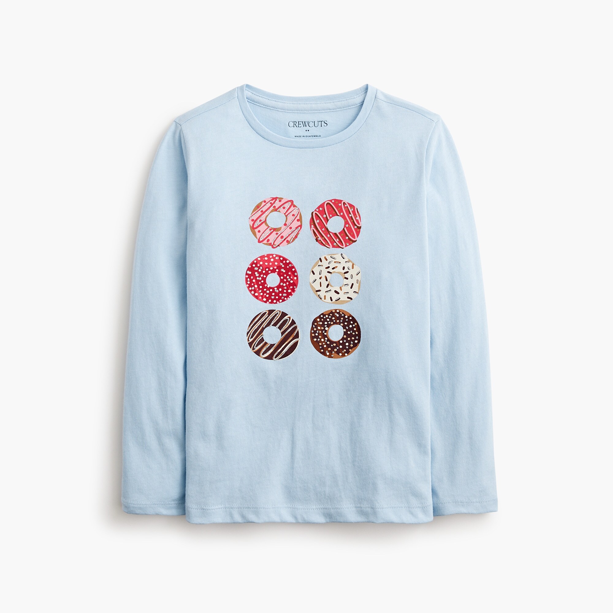 Girls' Long-sleeve Donut Graphic Tee For Girls Factory
