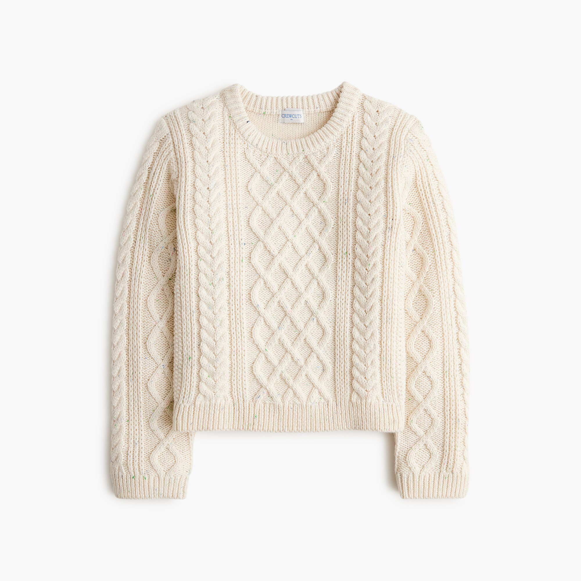 girls' cable-knit donegal sweater for girls