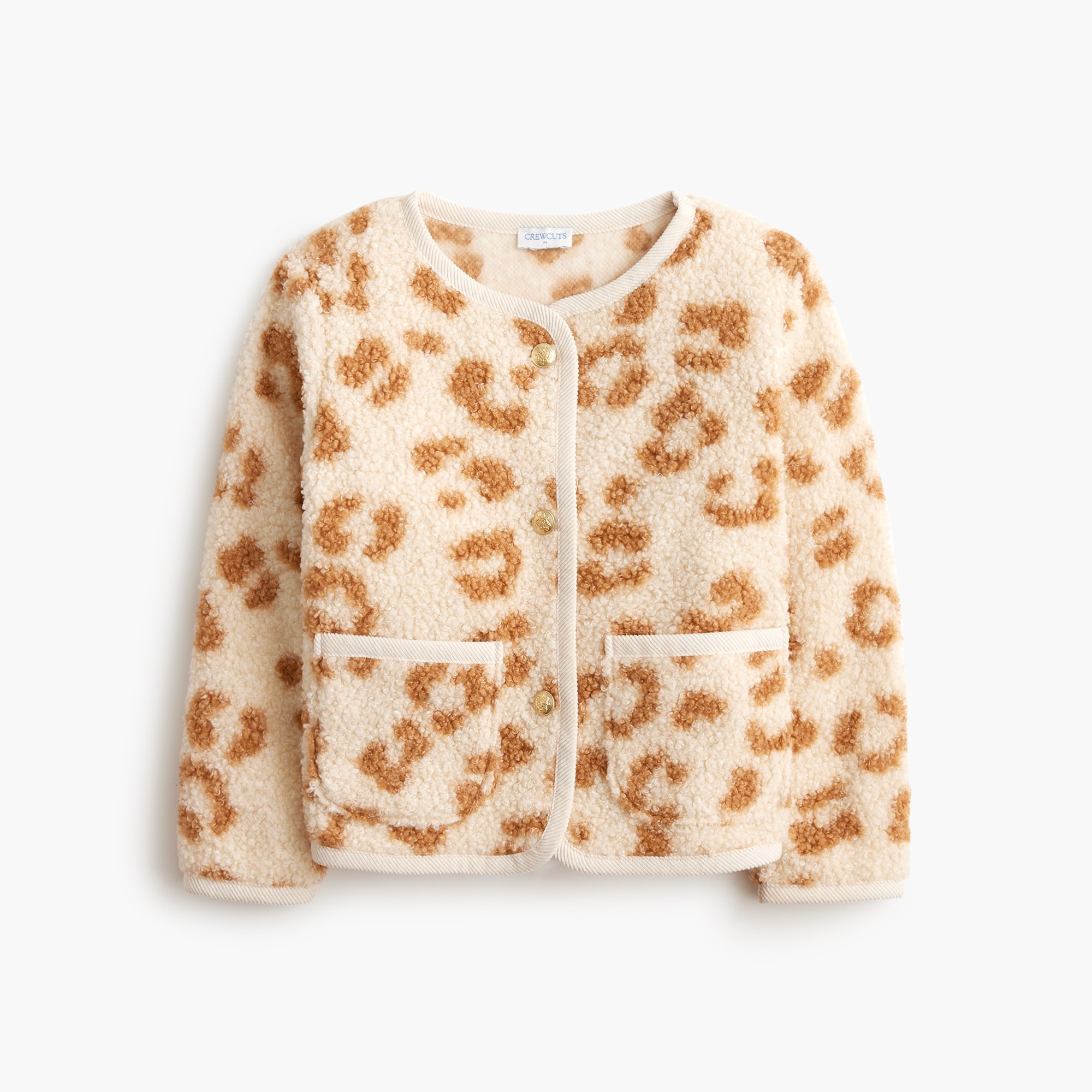Girls' Leopard Sherpa Lady Jacket For Girls | Factory