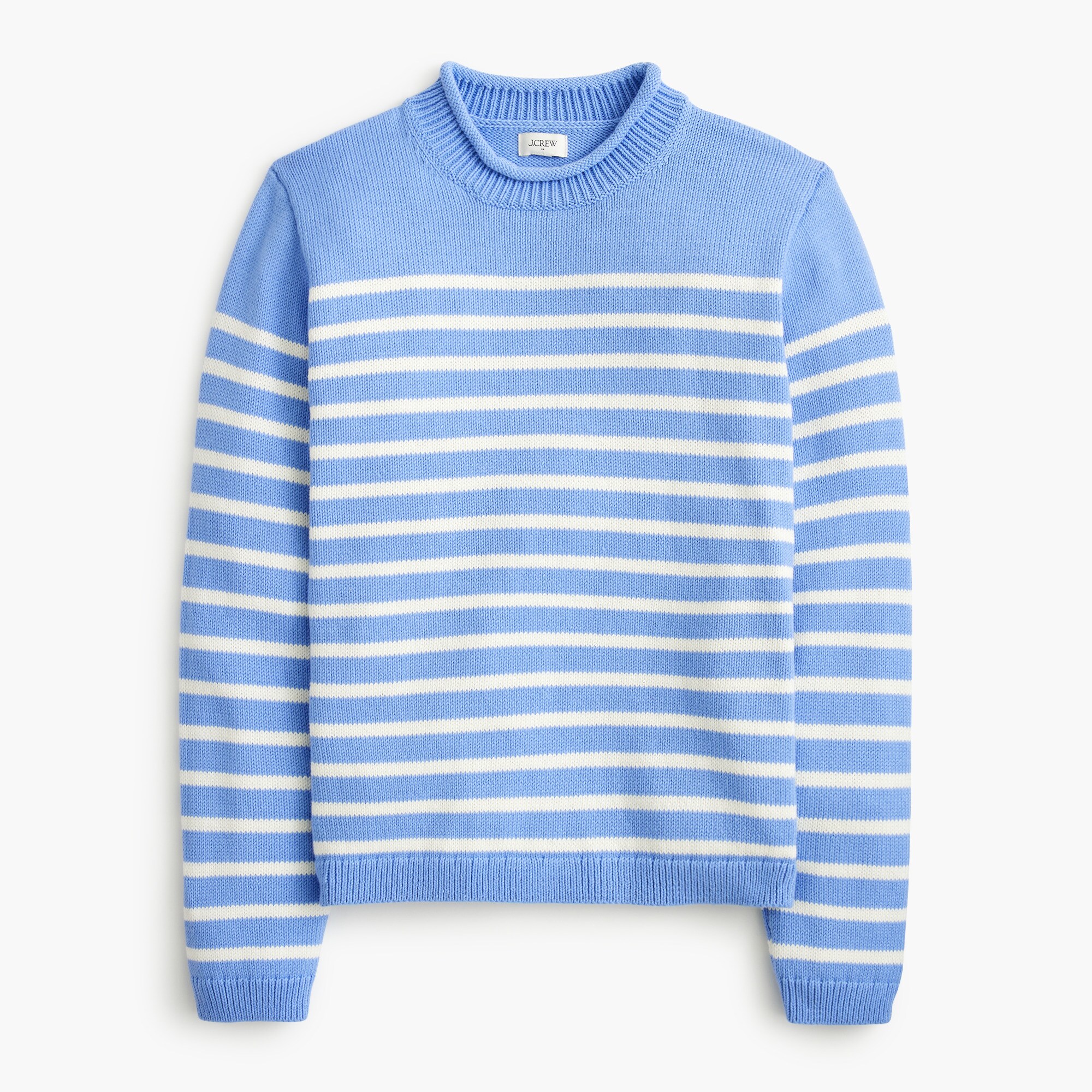 Striped classic mockneck sweater