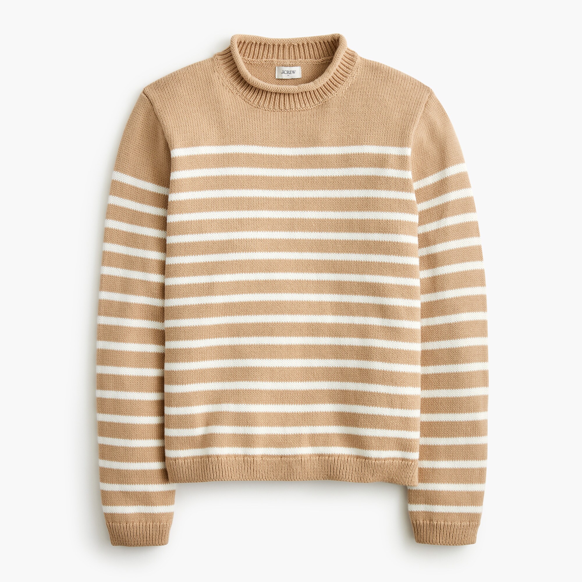 Striped classic mockneck sweater