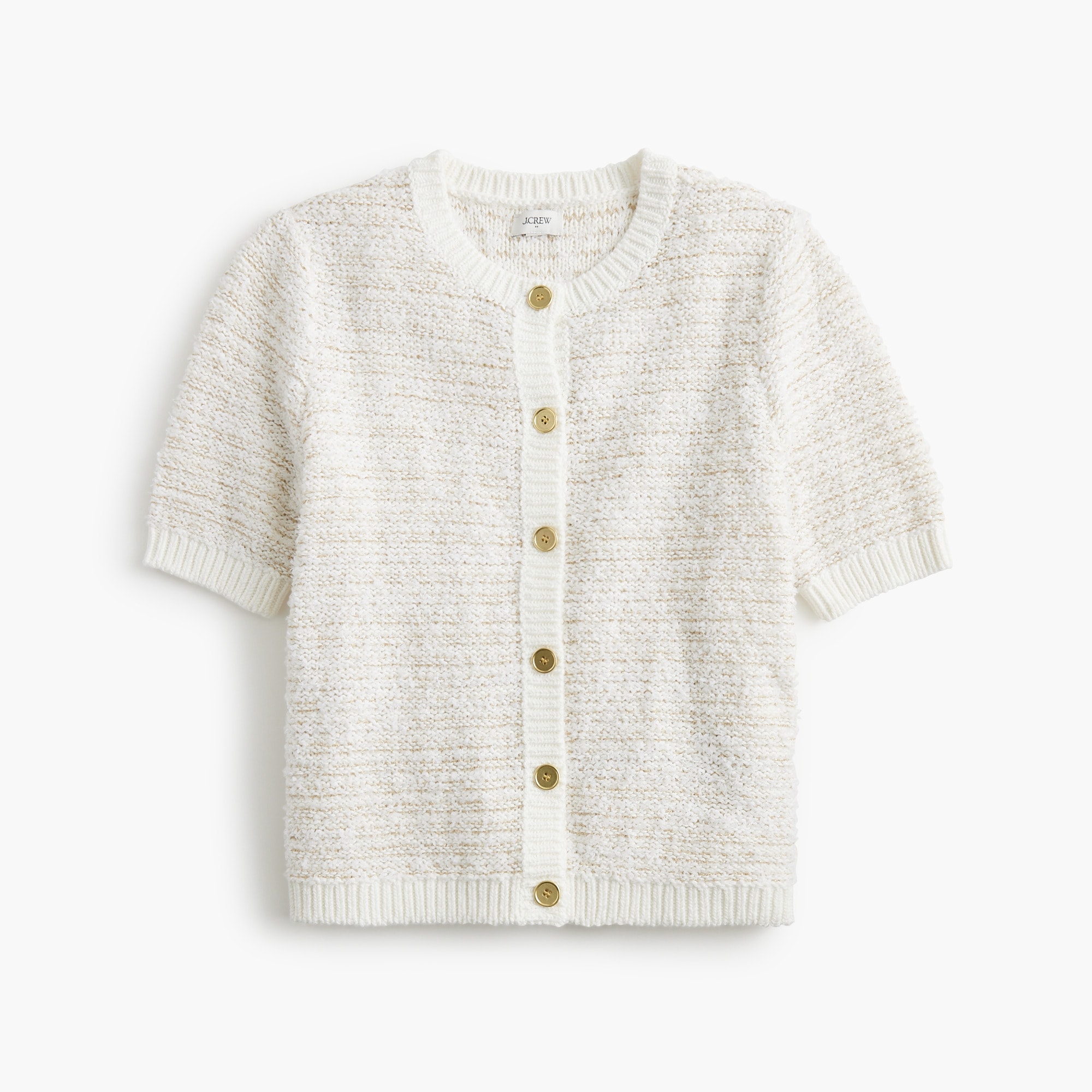 womens Shimmer-texture cardigan sweater