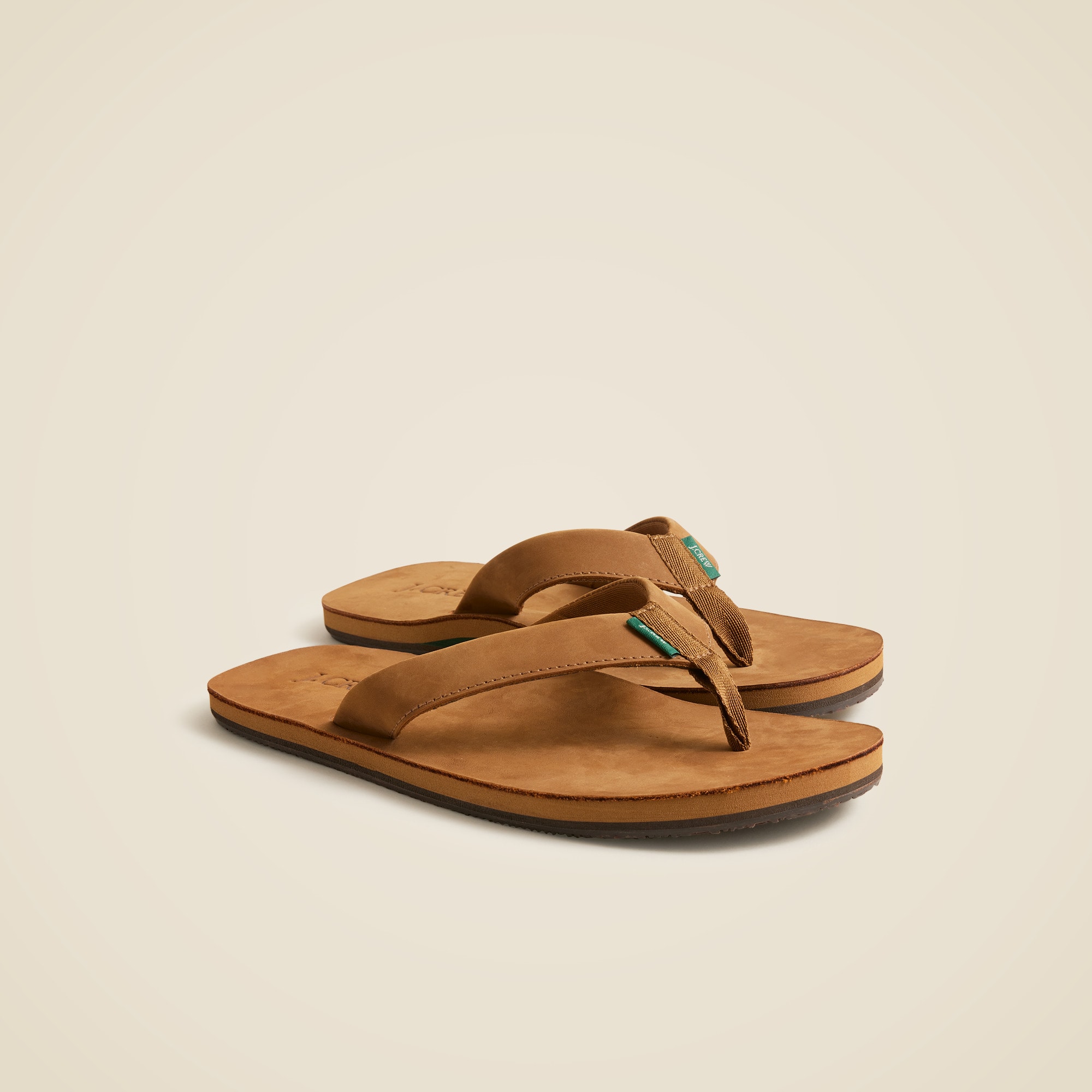 mens Nubuck leather flip-flops