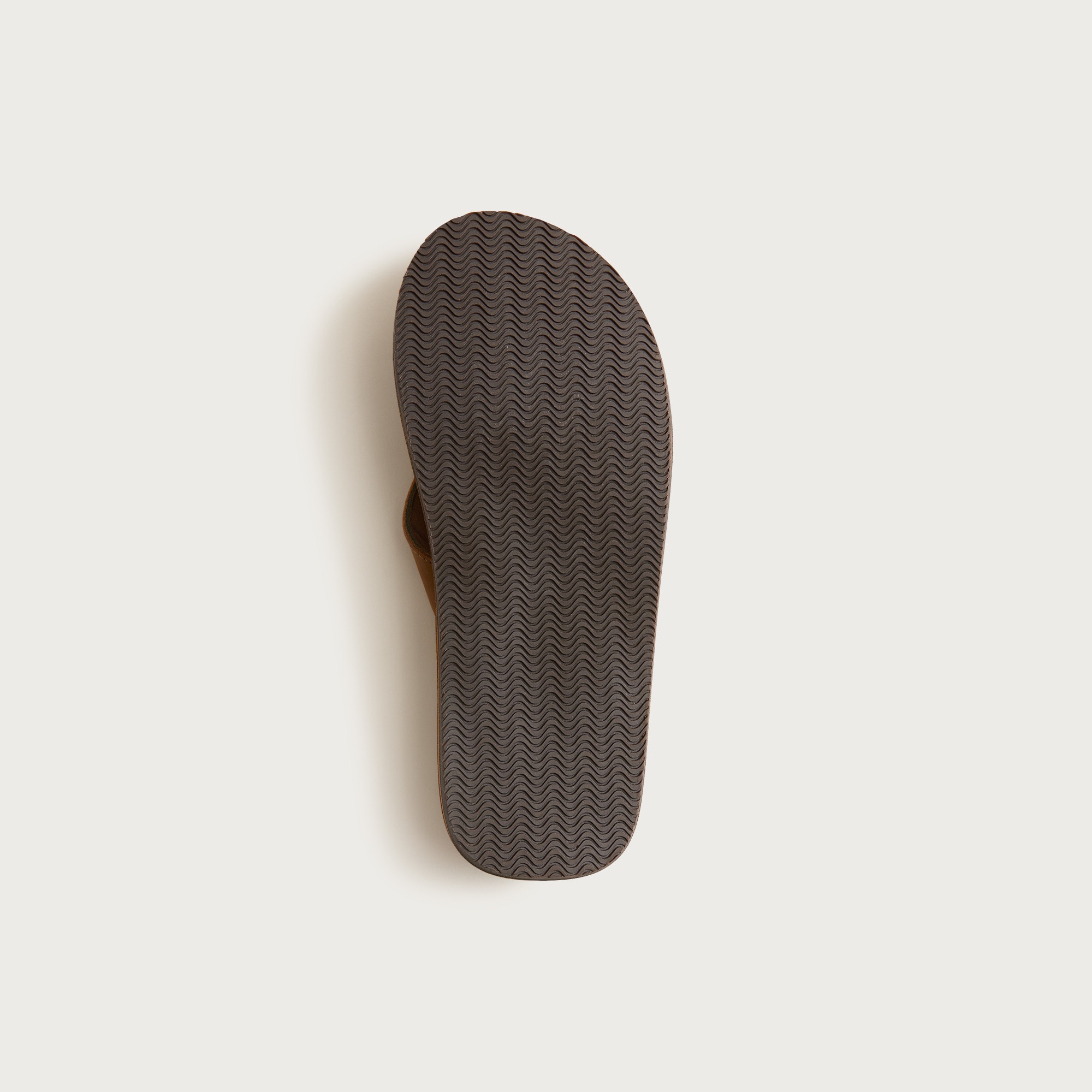 Nubuck leather flip-flops