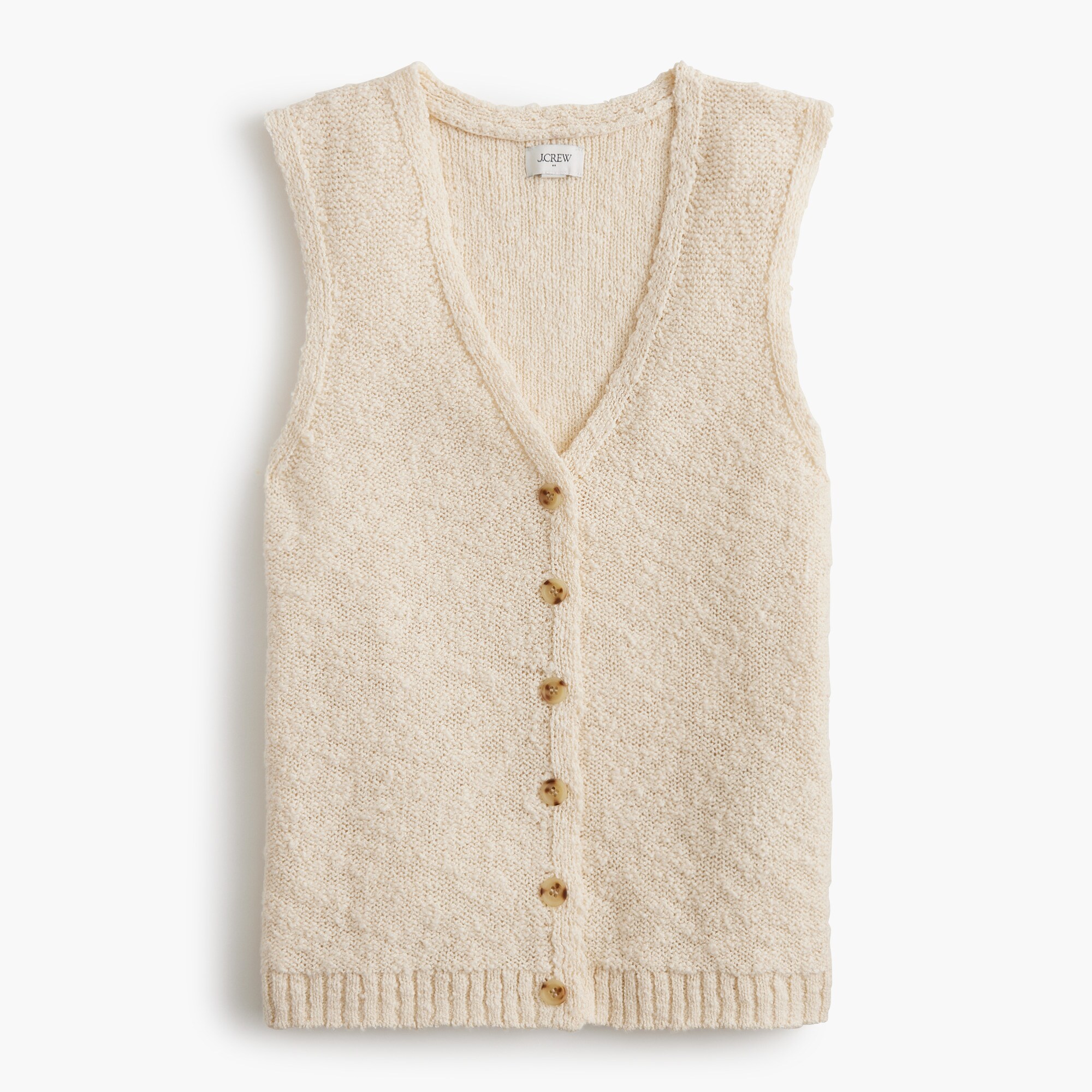 Slub V-neck Sweater-vest For Women | Factory