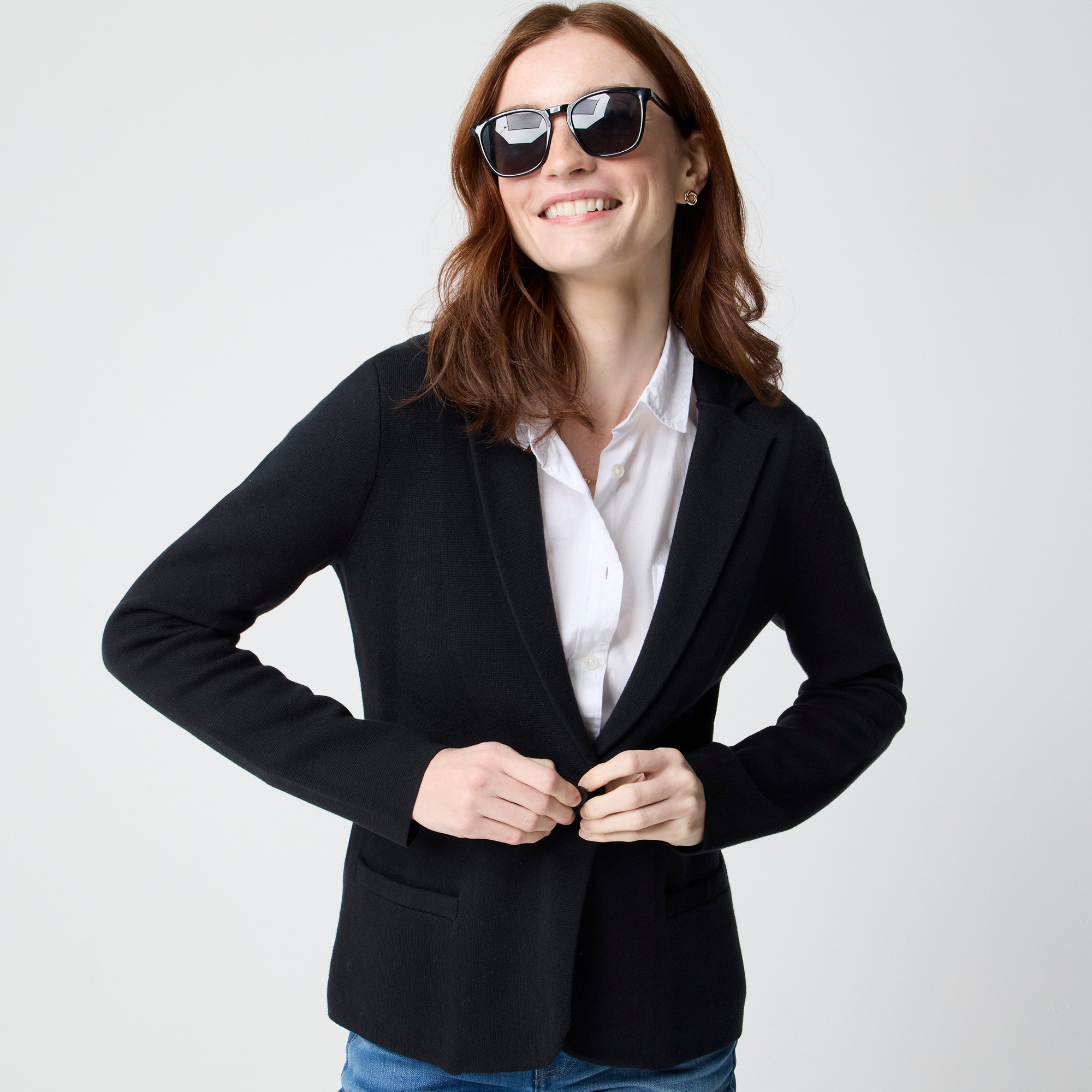 Petite schoolboy sweater blazer