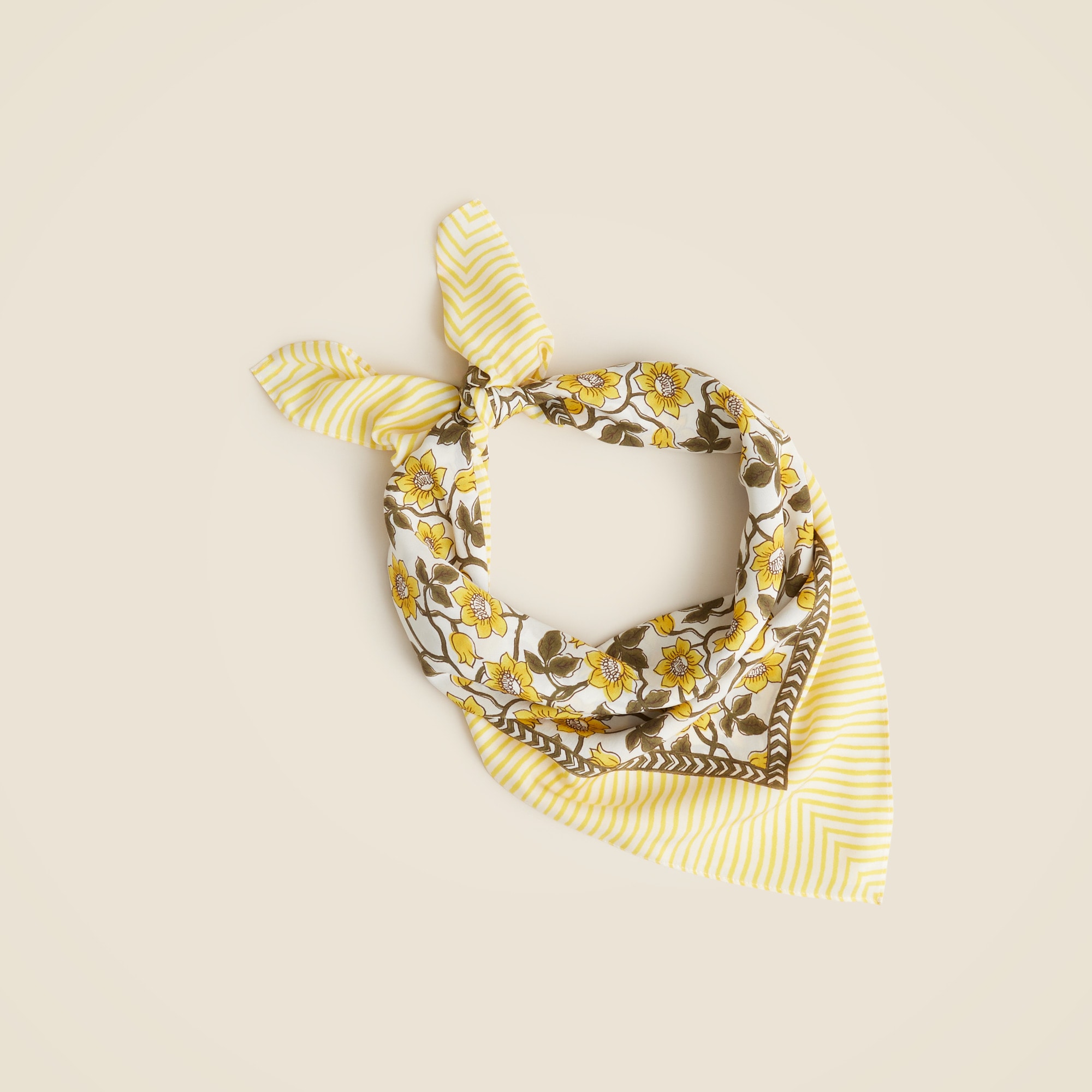 Oversized printed silk bandana