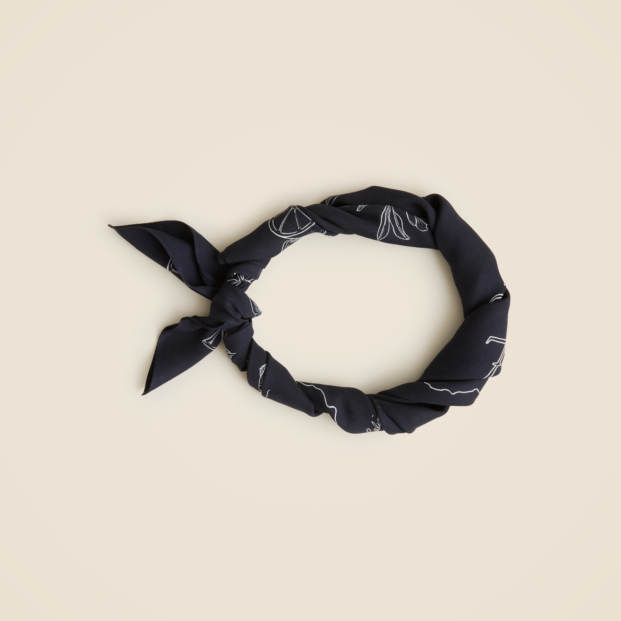 Oversized printed silk bandana