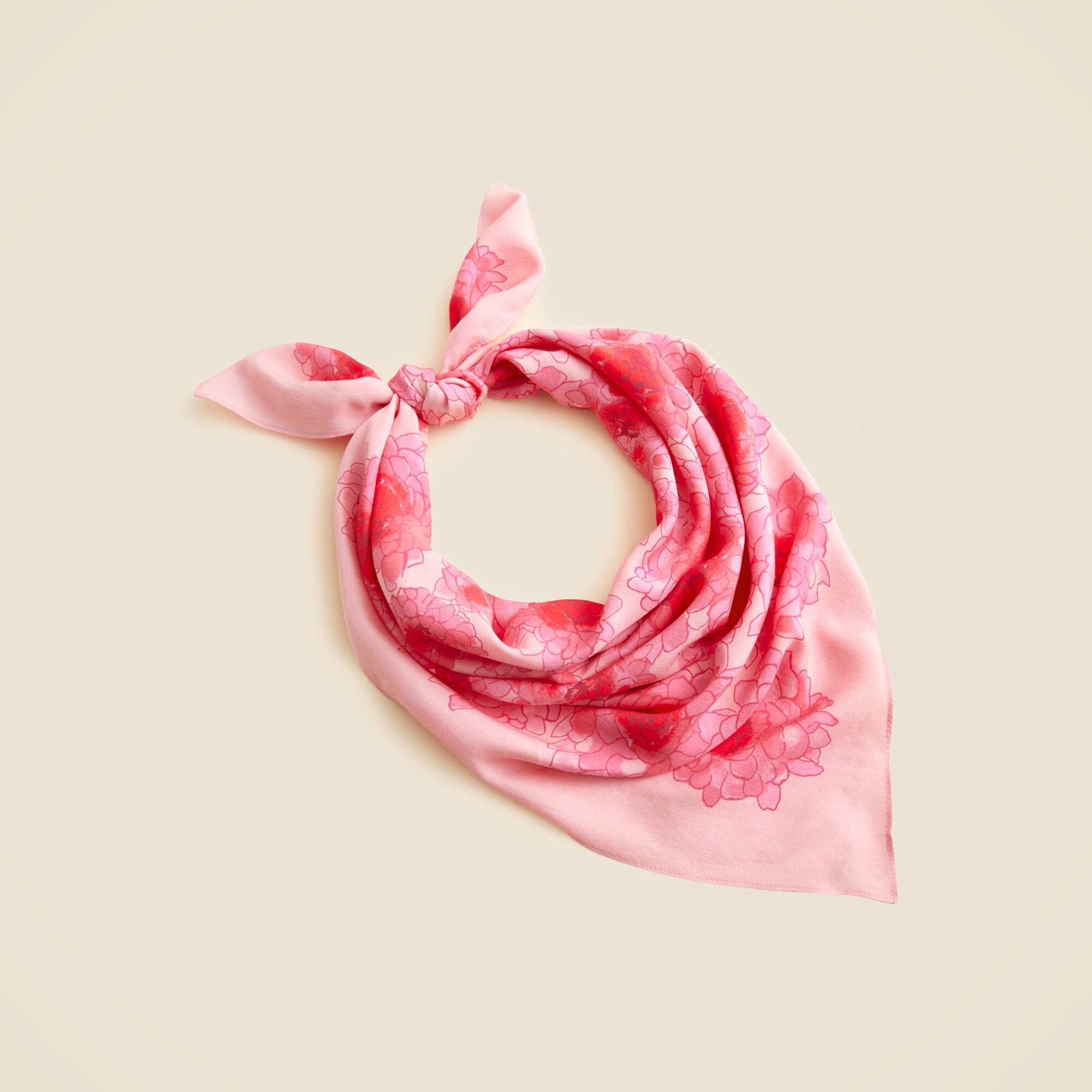 Oversized printed silk bandana