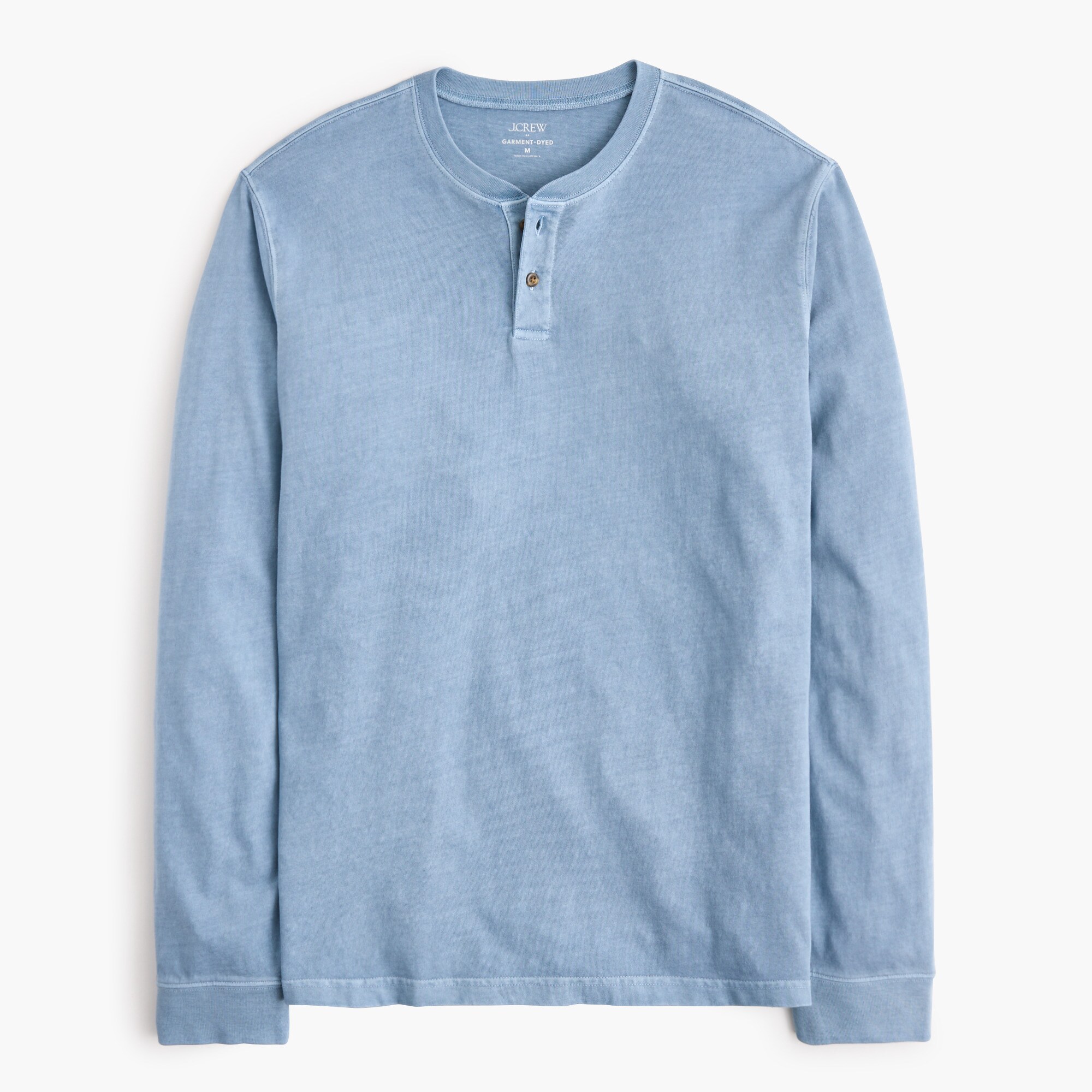 Garment-dyed Henley Tee For Men | Factory