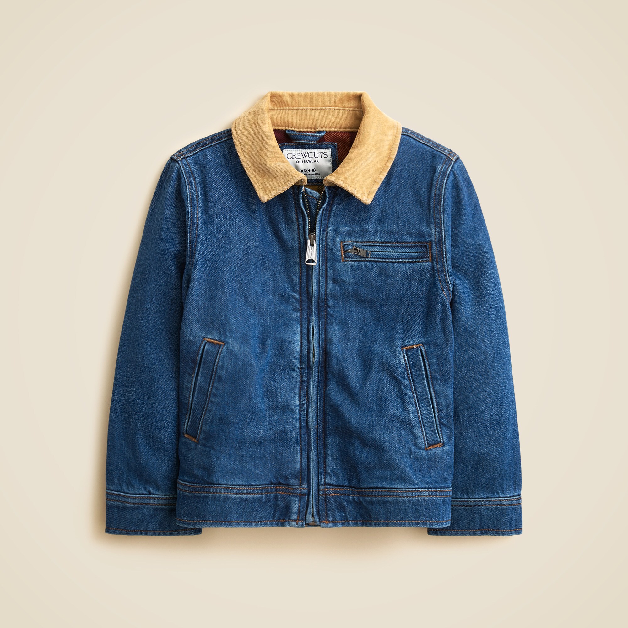 Kids' lined denim jacket