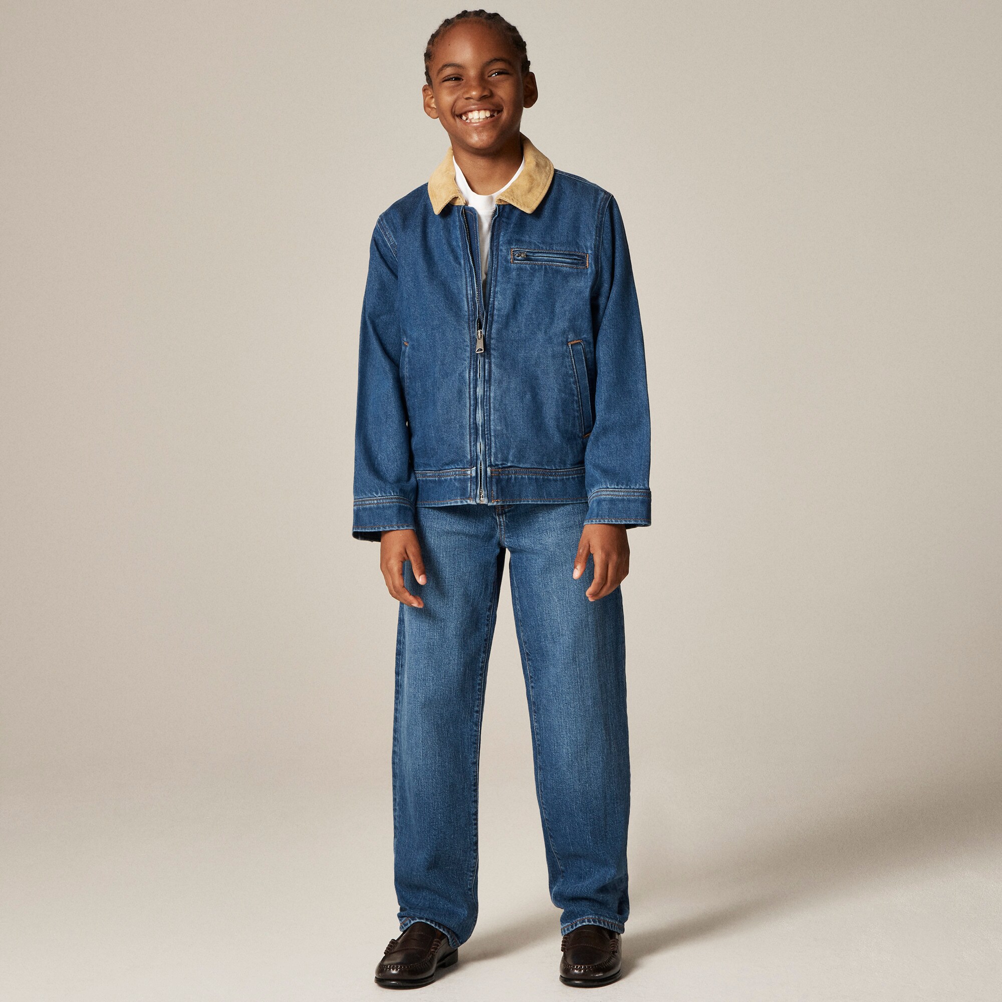  Kids' lined denim jacket