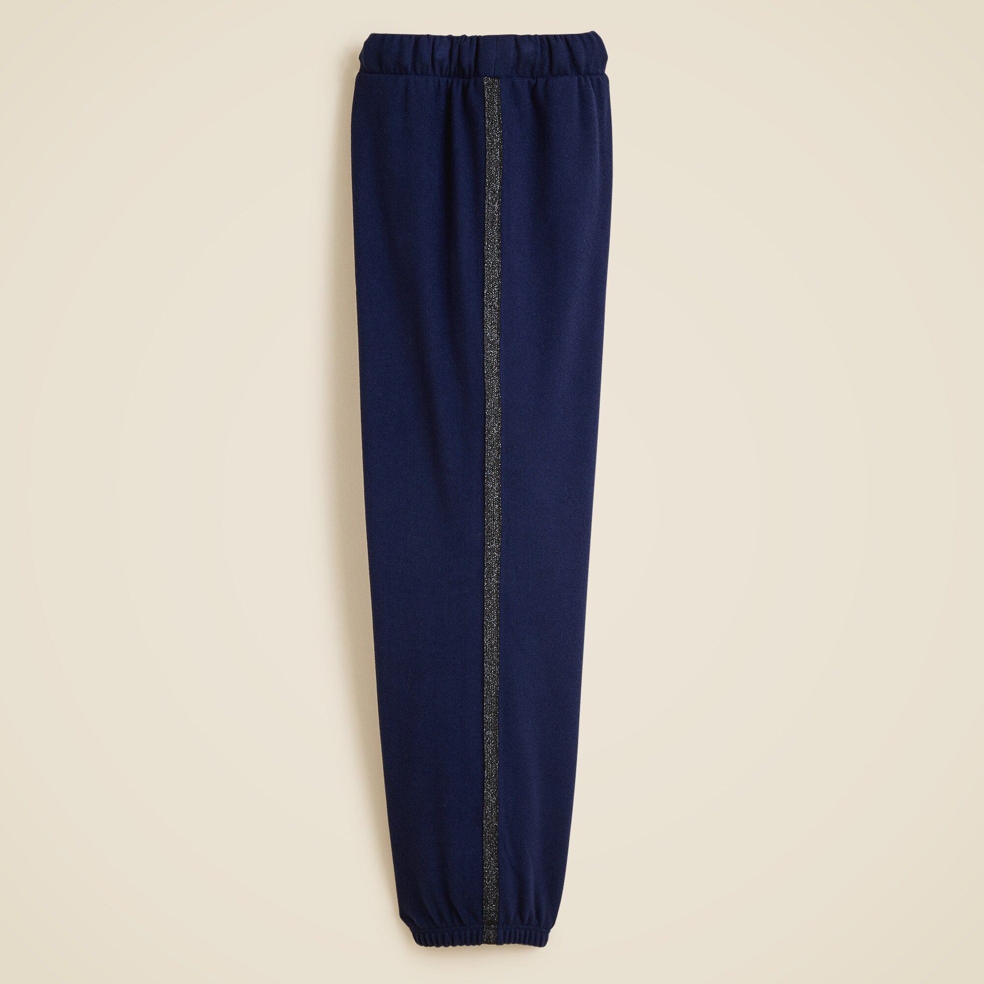 Girls' cozy rib sweatpant with glitter stripe