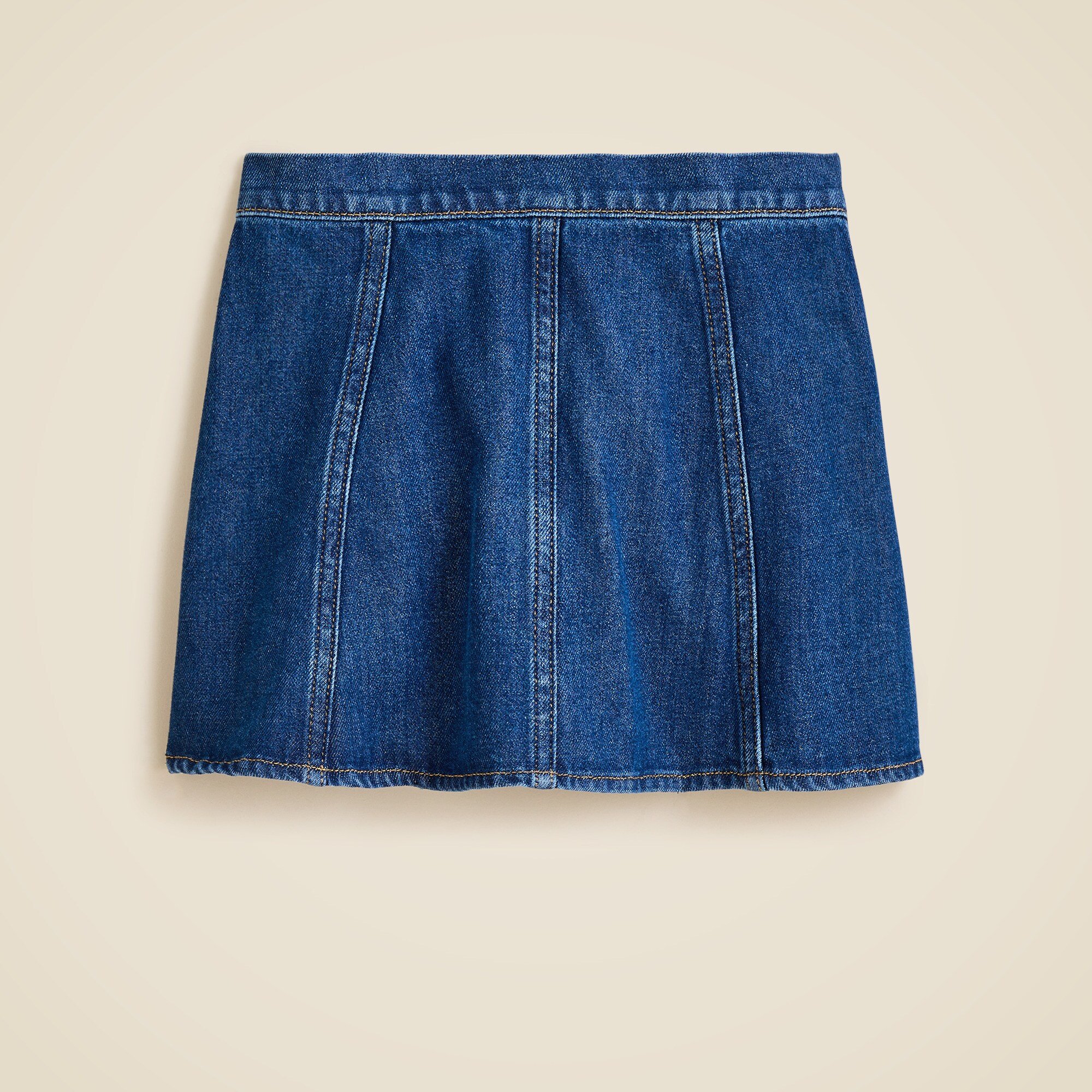  Girls' picture day skirt in drapey denim