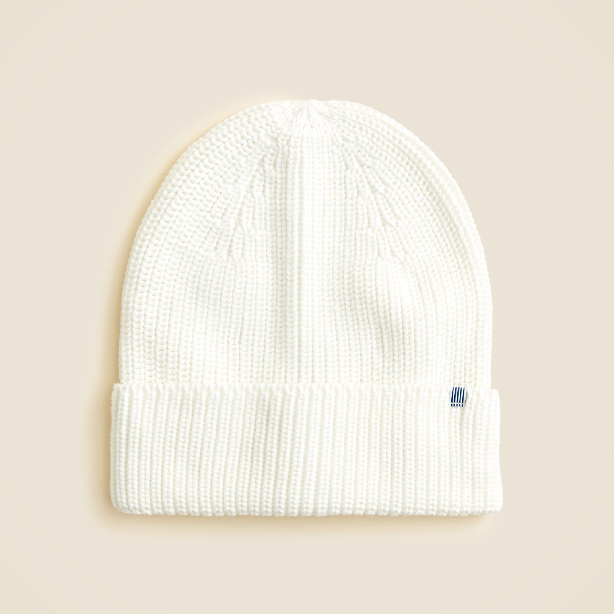 Kids' ribbed beanie in cotton blend