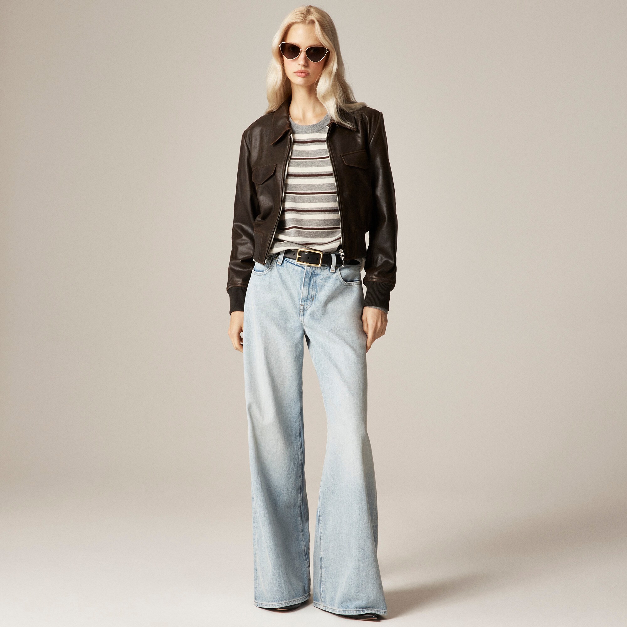 Featherweight cashmere relaxed crewneck sweater