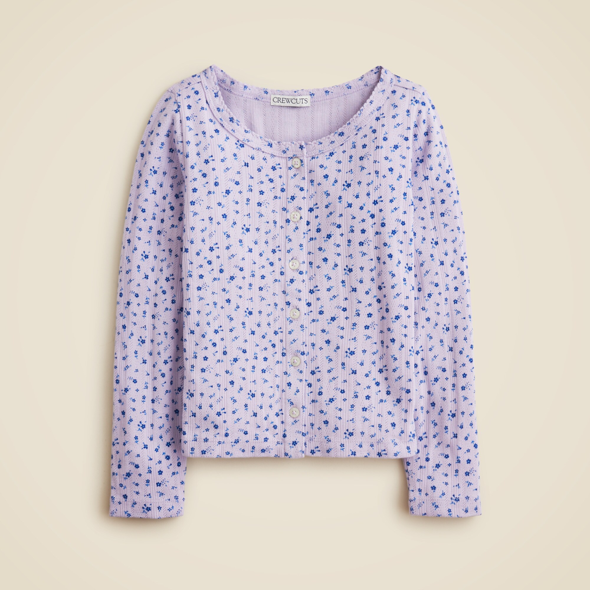 Girls' Embroidered Rosette Crewneck Sweatshirt For Girls | J.Crew