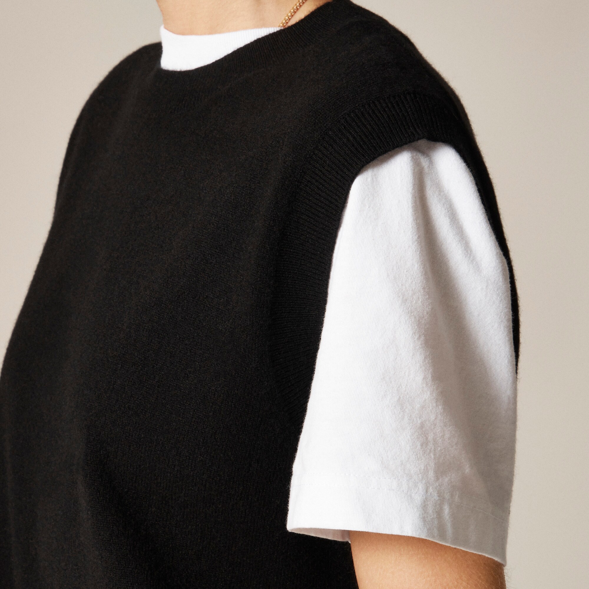 Cashmere relaxed sweater-vest