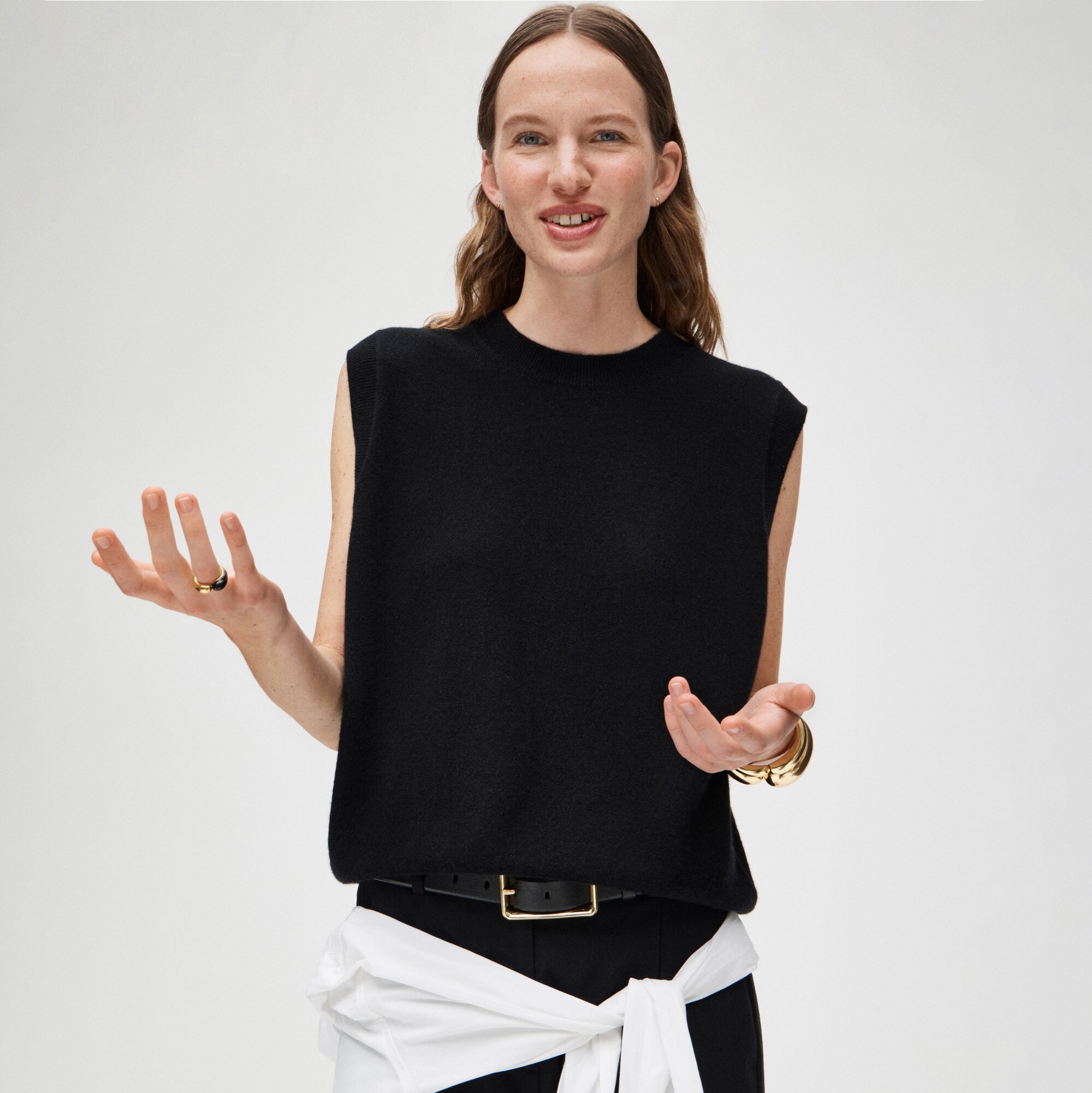 Cashmere relaxed sweater shell