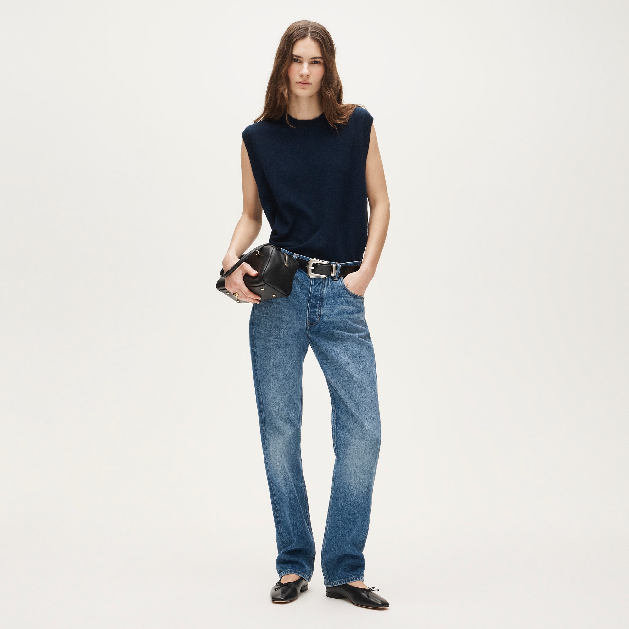 Cashmere relaxed sweater-vest - image 3