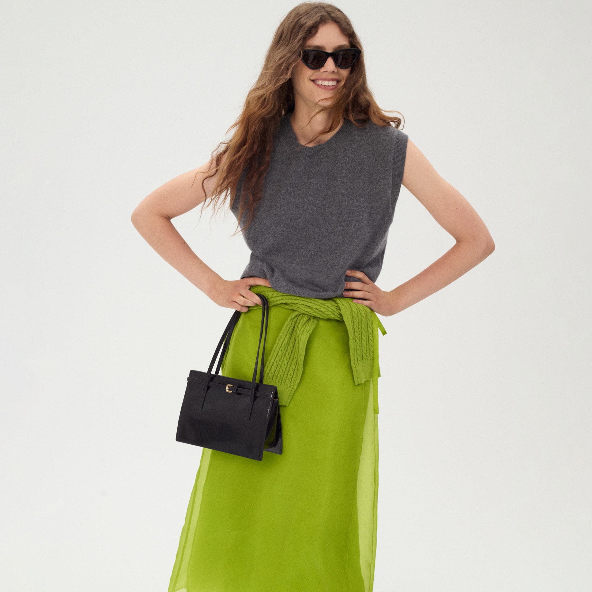 Cashmere relaxed sweater-vest