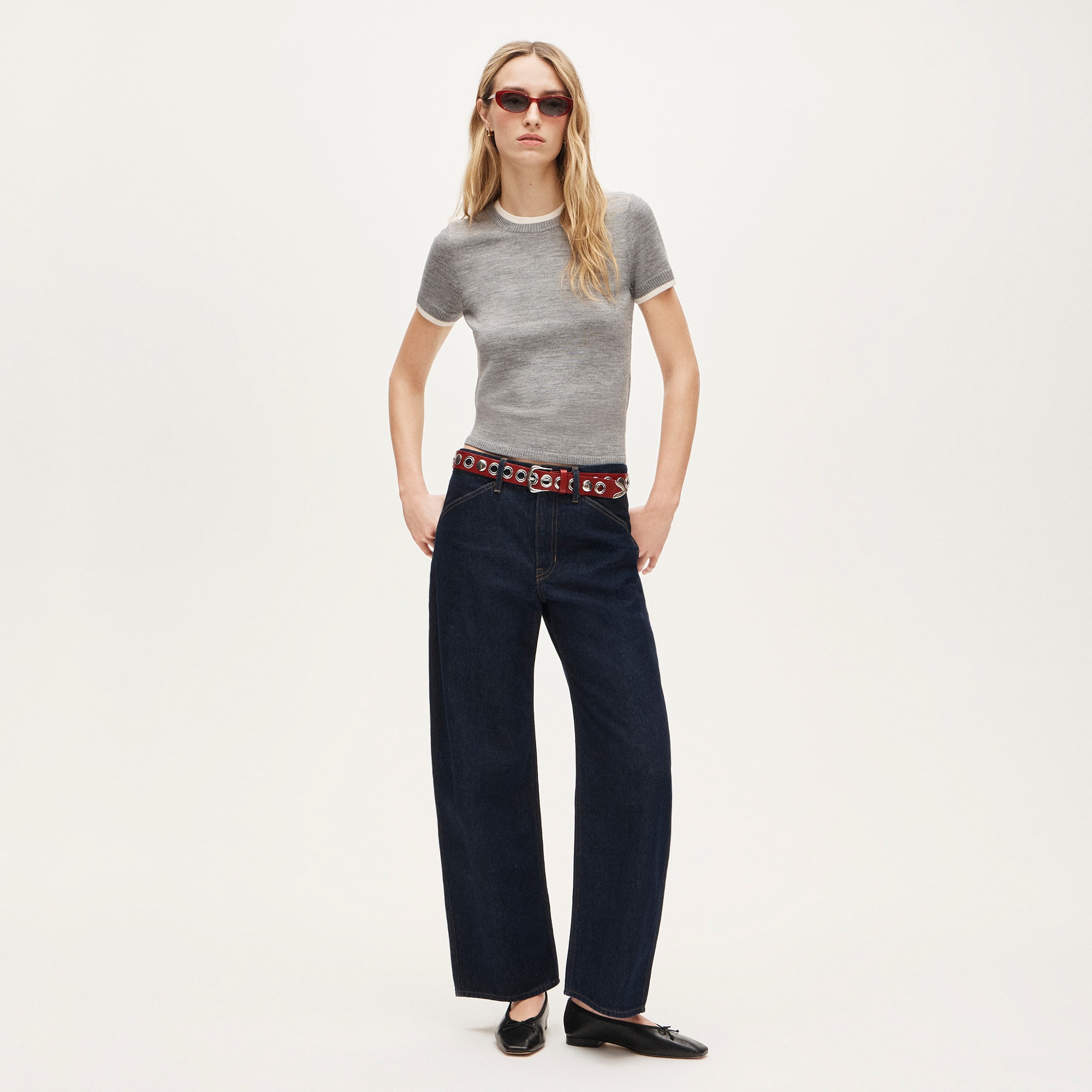Carolyn layered sweater-tee in merino wool - image 3