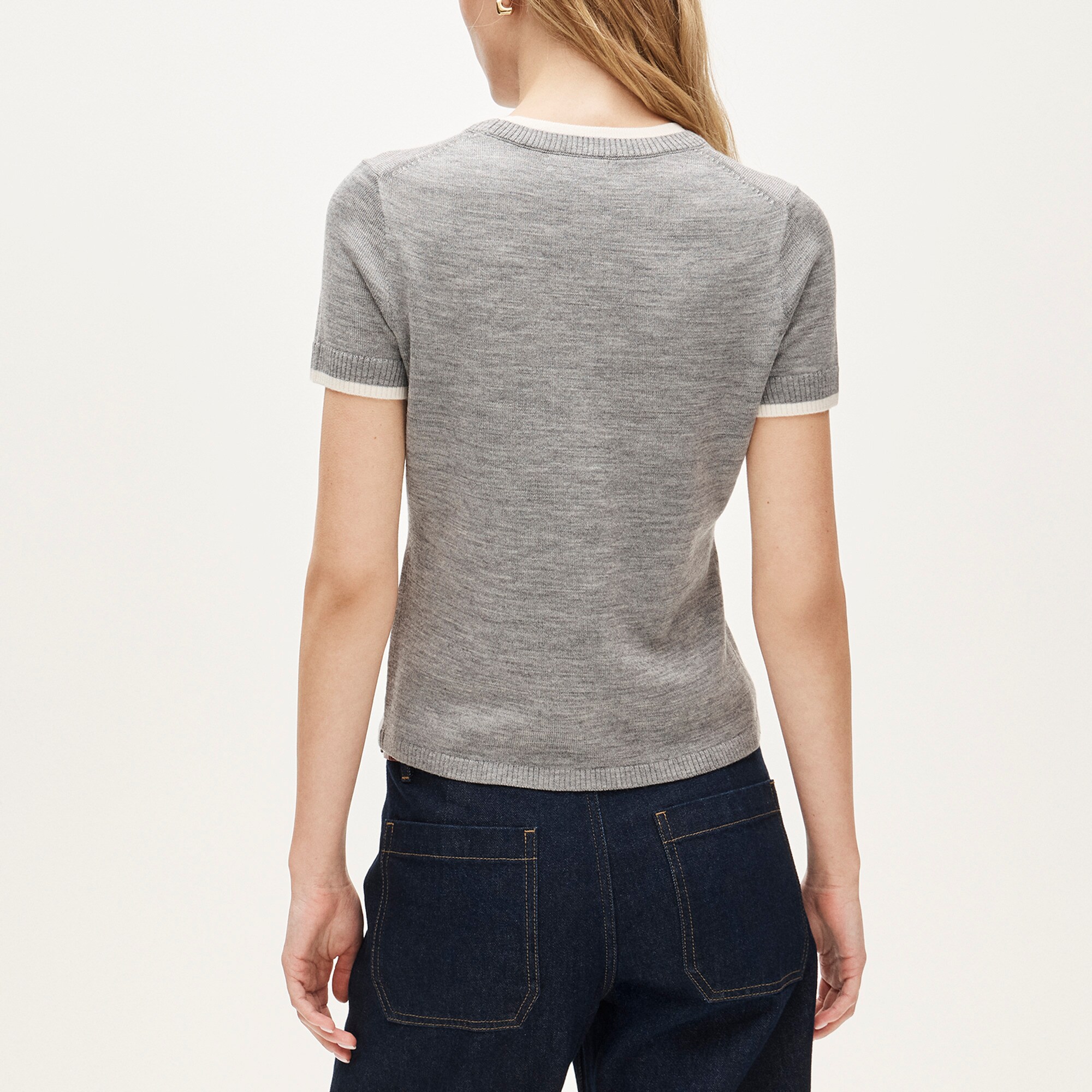 Carolyn layered sweater-tee in merino wool