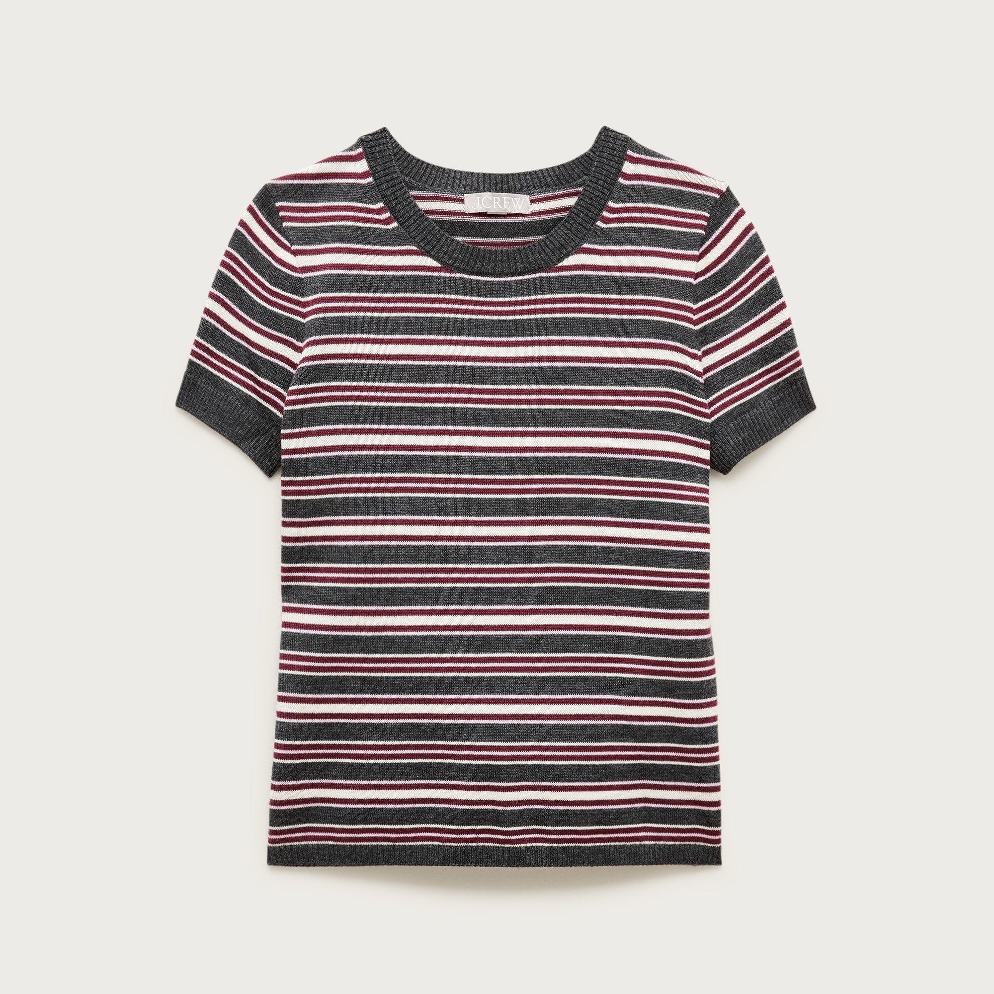 Carolyn sweater-tee in striped merino wool