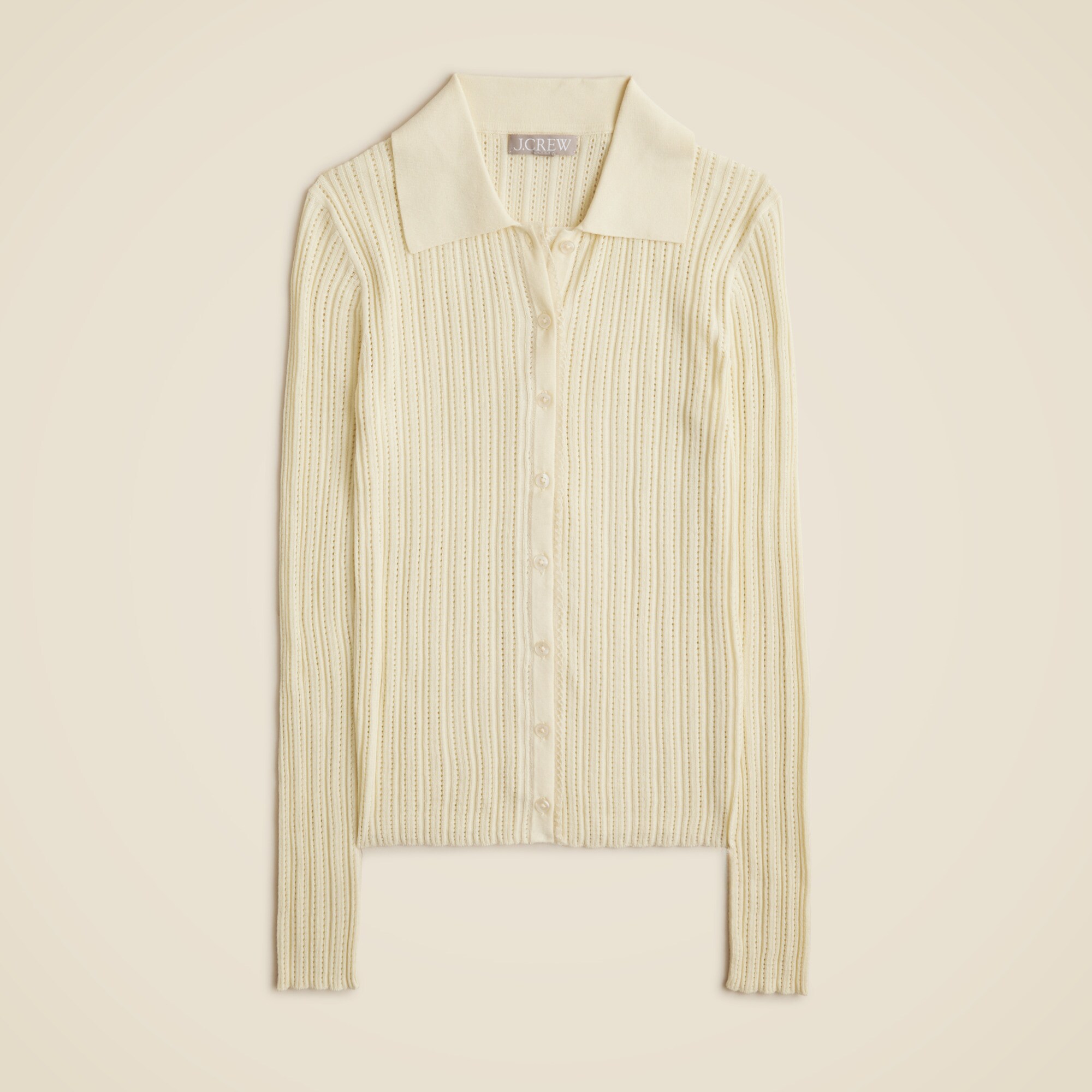 Ribbed tulle-trim sweater-tee in premium ultra-fine cotton